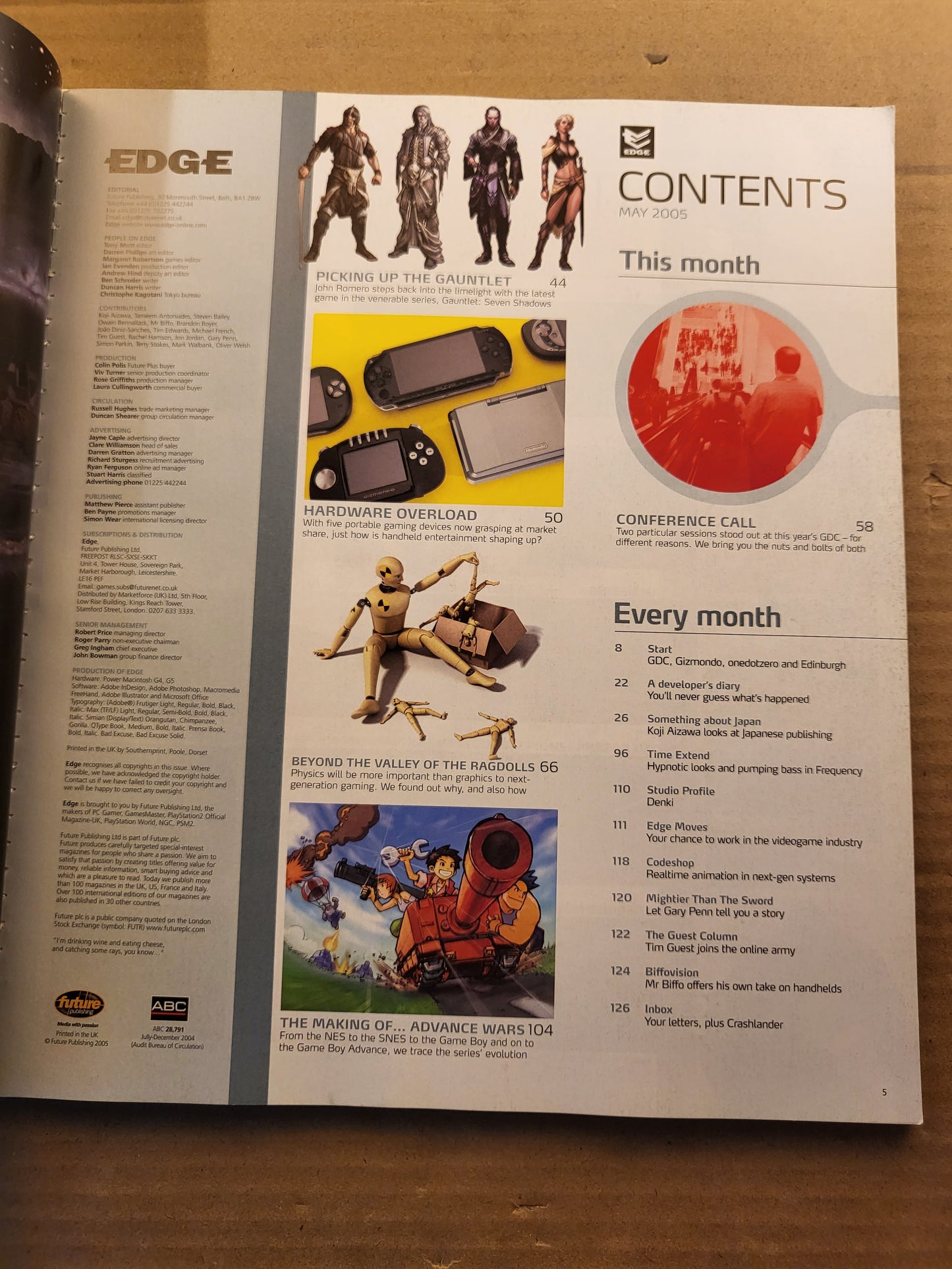 Edge Magazine May 2005 #144 (705) God of War Lego Star Wars Tekken 5 Wipeout Pur