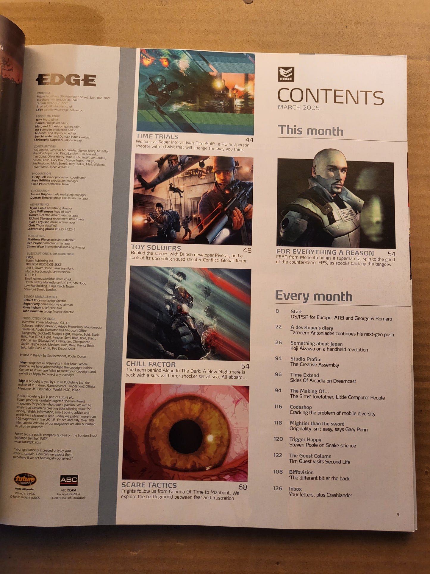 Edge Magazine March 2005 #147 (705) Gran Turismo Darwinia Mercenaries Infected
