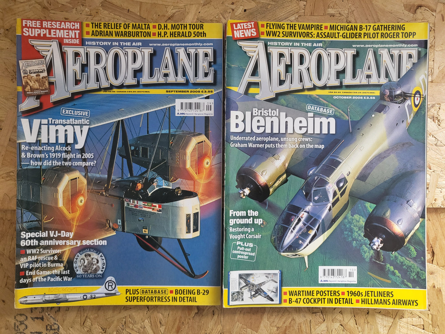 12x Aeroplane Magazines 2005 FULL YEAR Bundle/Job Lot (0025) Spitfire Me 262 The Black Arrows