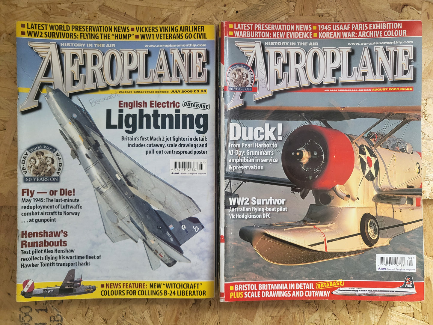 12x Aeroplane Magazines 2005 FULL YEAR Bundle/Job Lot (0025) Spitfire Me 262 The Black Arrows