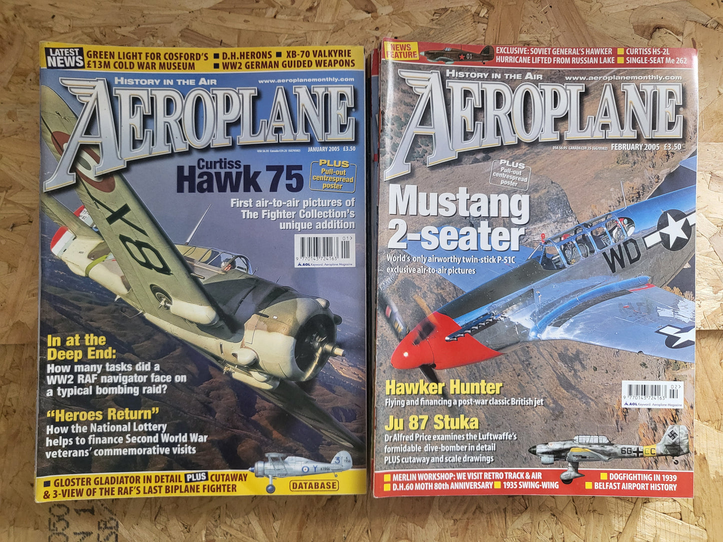 12x Aeroplane Magazines 2005 FULL YEAR Bundle/Job Lot (0025) Spitfire Me 262 The Black Arrows