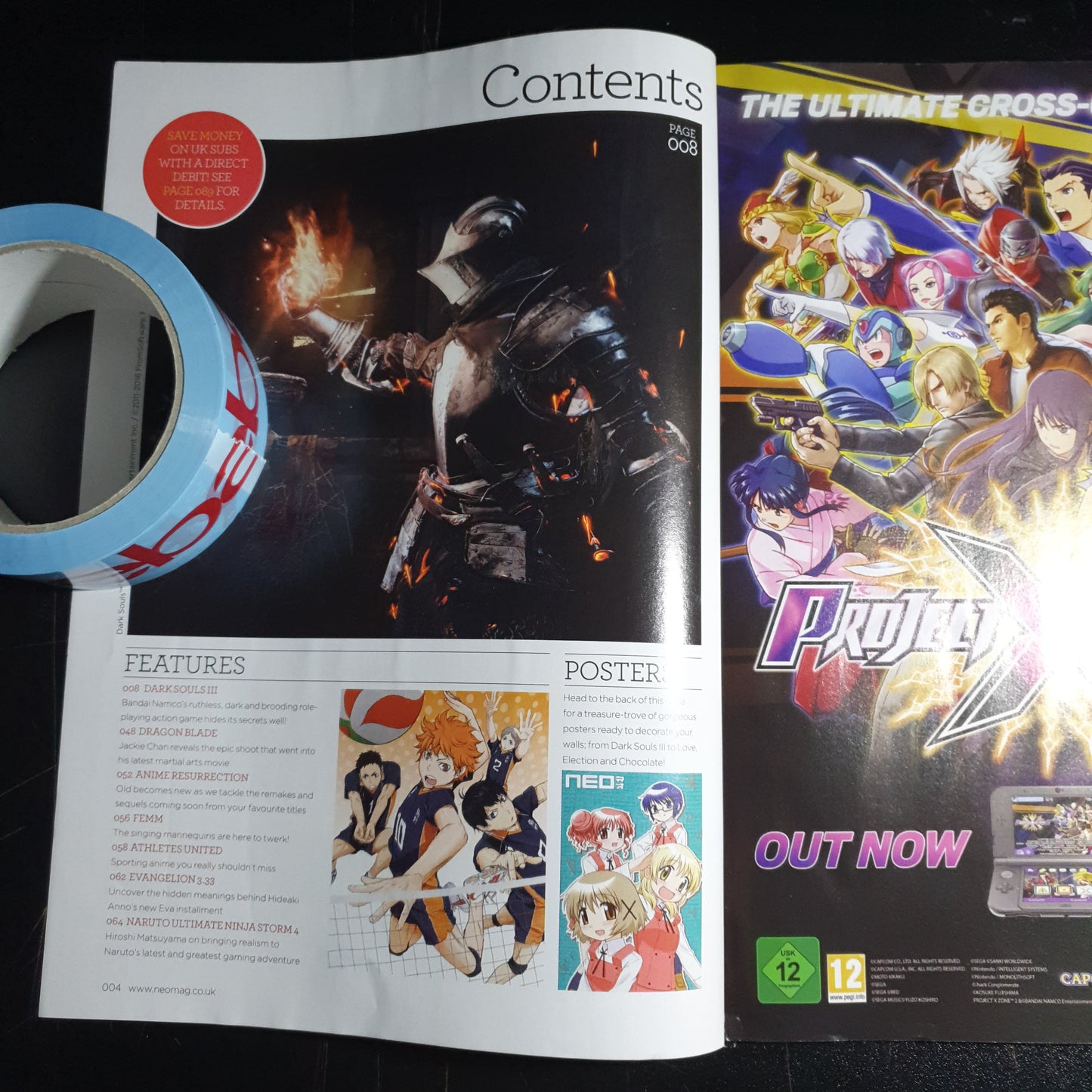 Neo Magazine Spring 2016 UK No 147 Anime Manga (Rare)(311) Dark Soul 3 Erased