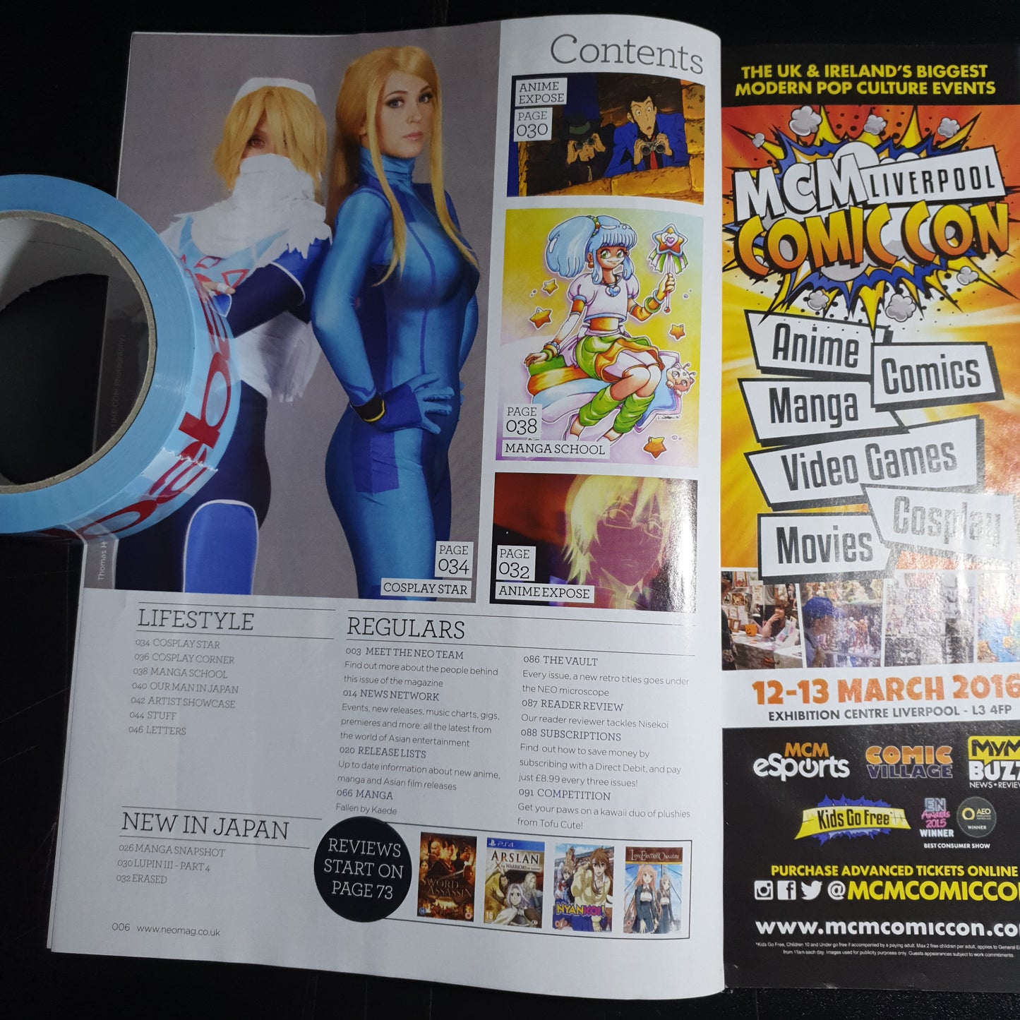 Neo Magazine Spring 2016 UK No 147 Anime Manga (Rare)(311) Dark Soul 3 Erased