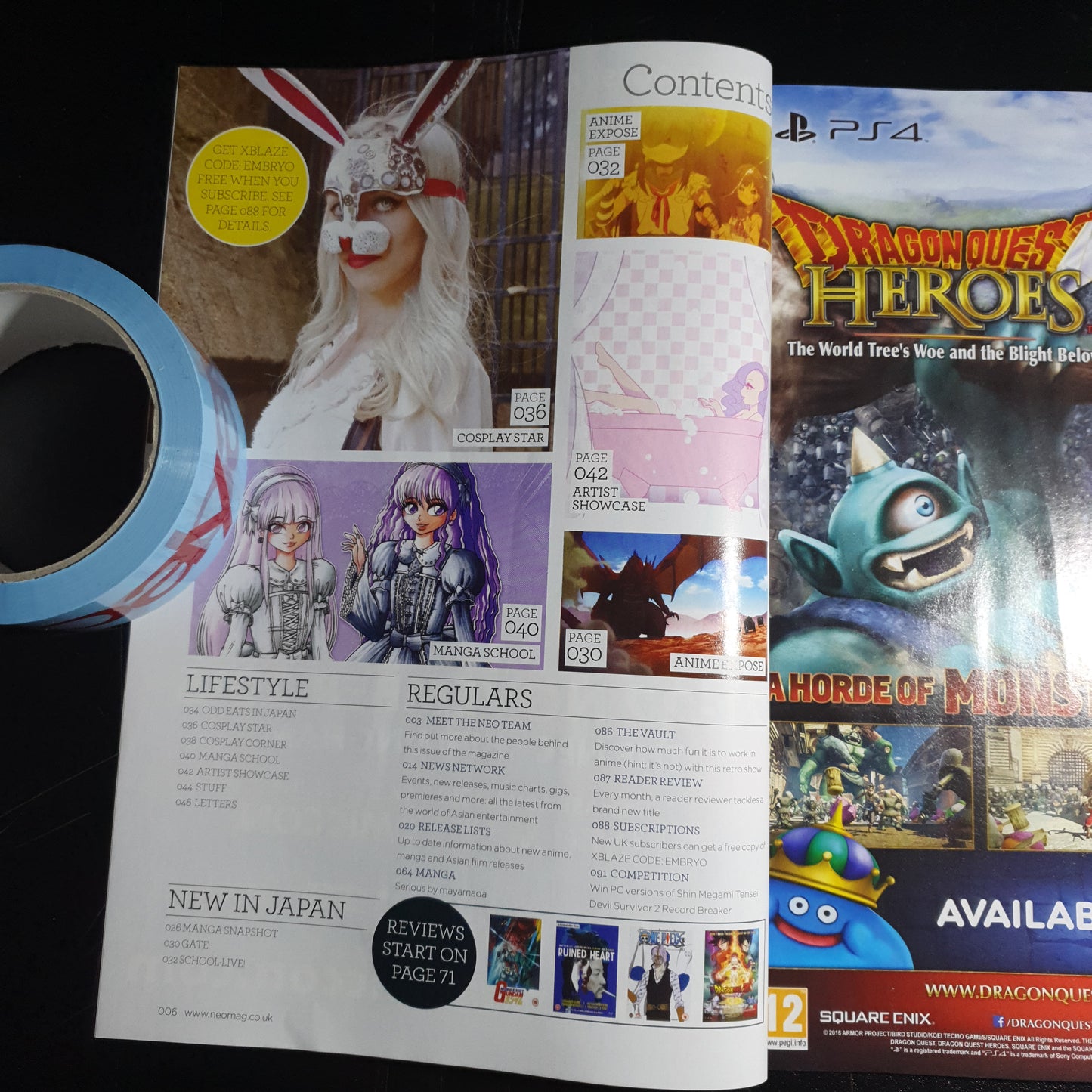 Neo Magazine December 2015 UK No 143 Anime Manga (Rare)(311) Samurai Jam Gate