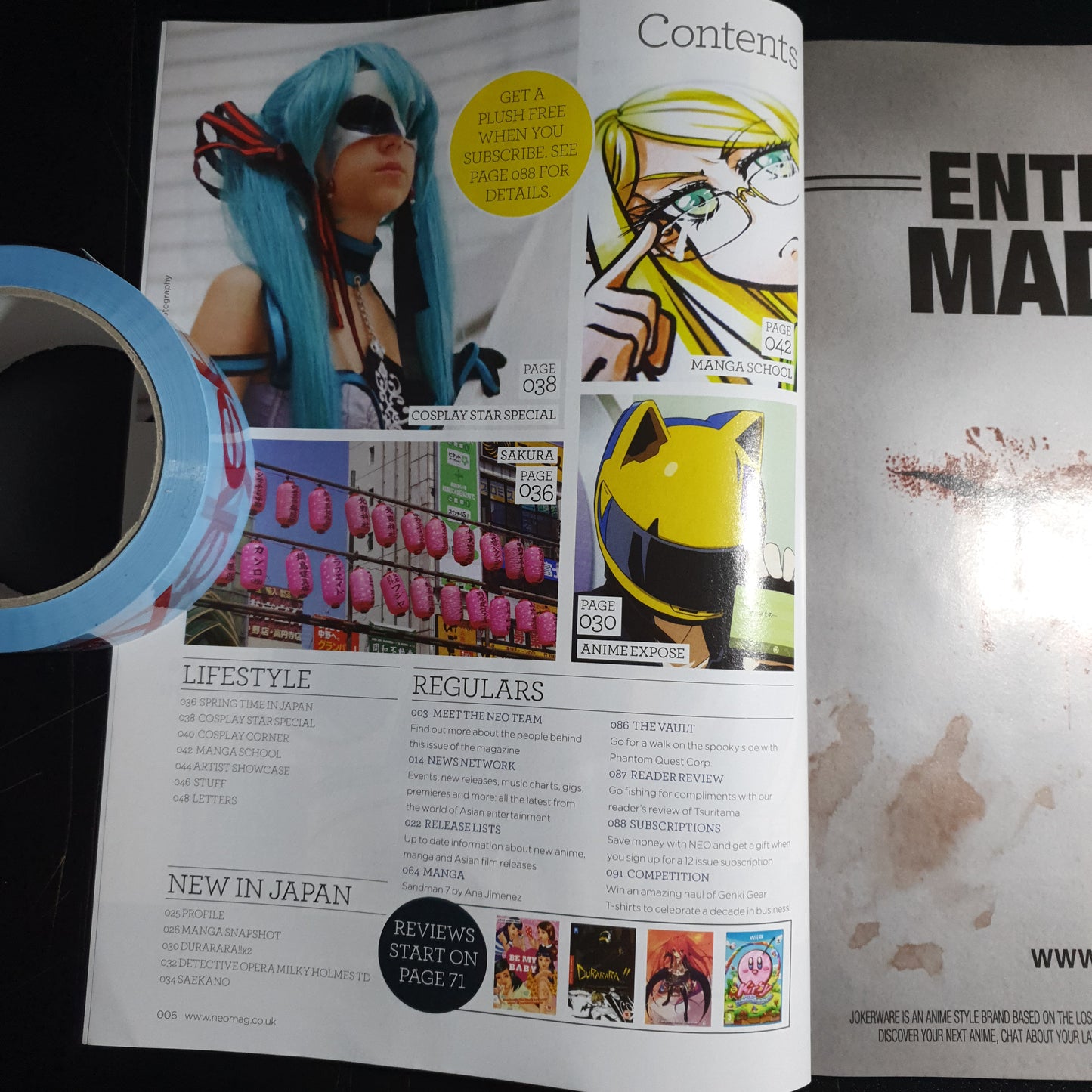 Neo Magazine June 2015 Anime Manga UK No 138 (Rare)(311) Durarara!!X2