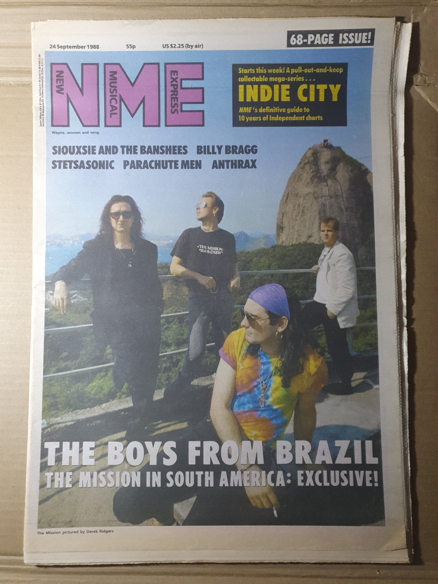 New Music Express NME Magazine 24 September 1988 (FB002) Billy Bragg Stetsasonic