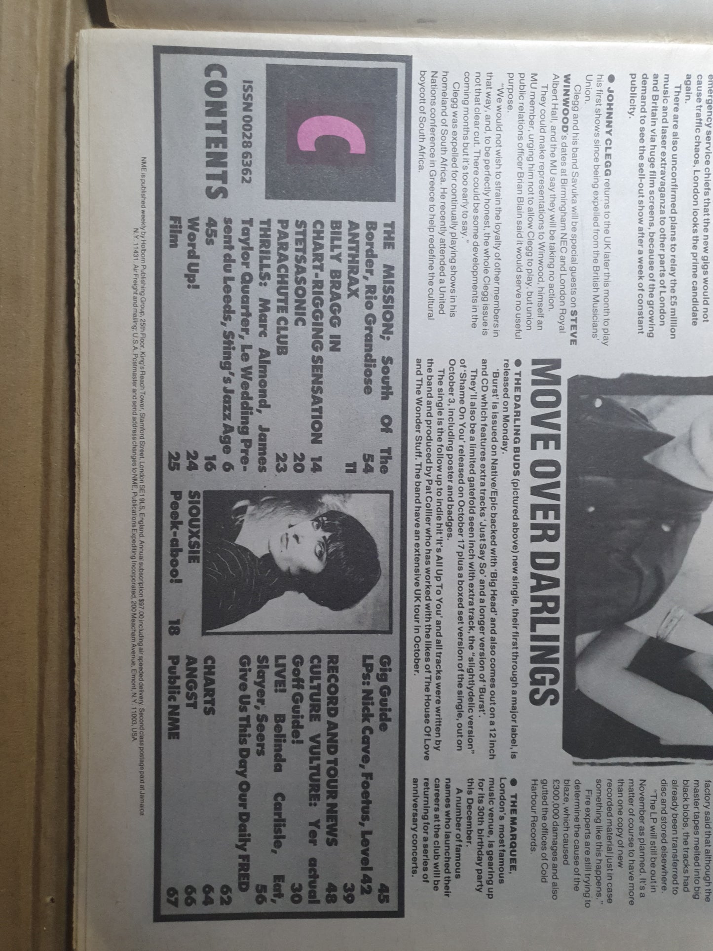 New Music Express NME Magazine 24 September 1988 (FB002) Billy Bragg Stetsasonic