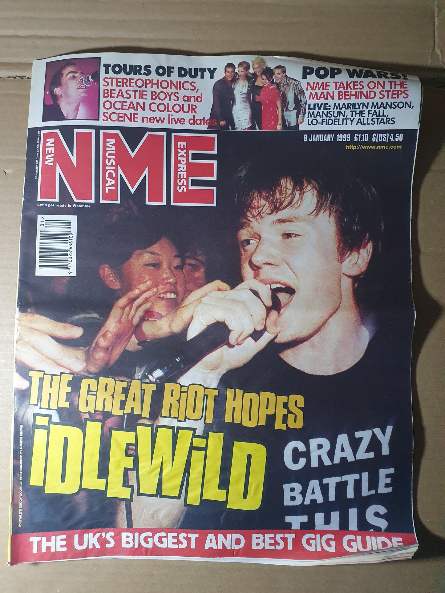 New Music Express NME Magazine 9 January 1999 (FB004) IDLEWILD BEASTIE BOYS