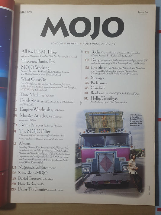 MOJO Magazine July 1998 382 Issue 56 Massive Attack Gram Parsons Sinatra Joni
