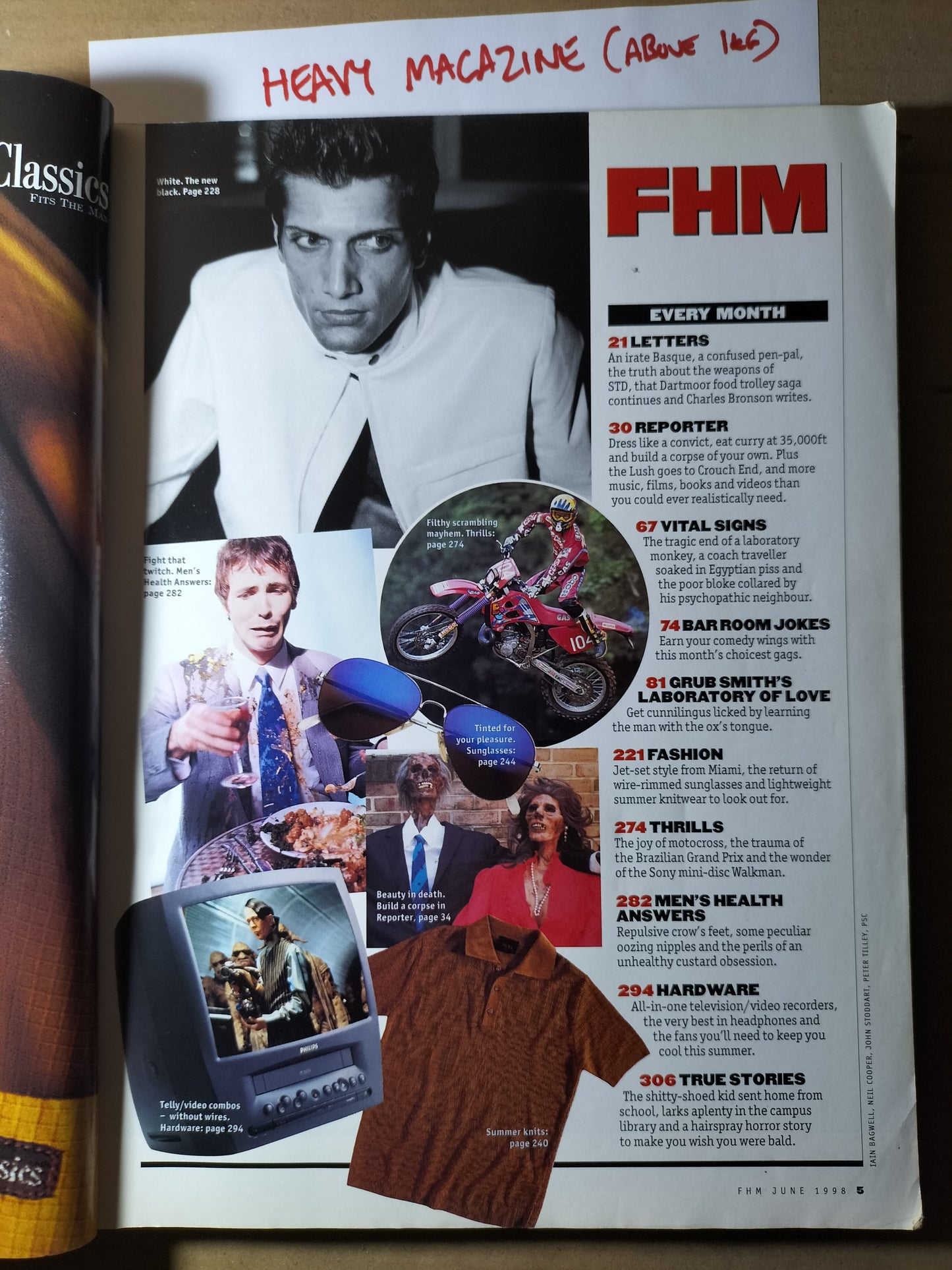 FHM Magazine June 1998 (497)(Rare) Neve Campbell Claire Goose