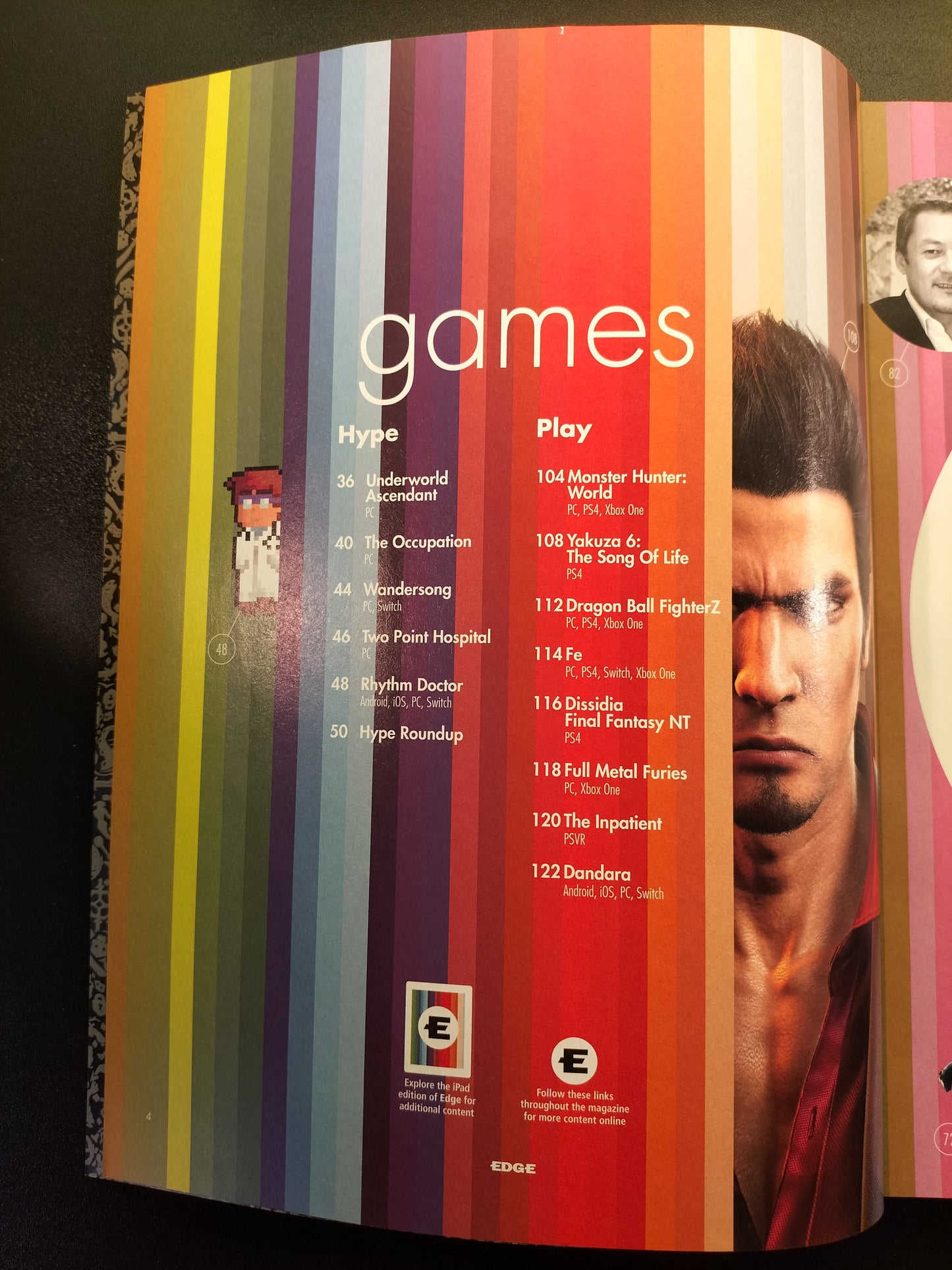 Edge Magazine April 2018 #319 Subscriber (595) Monster Hunter: World Yakuza 6