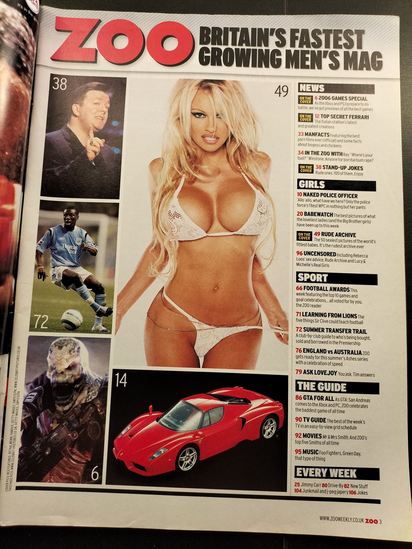 Zoo Magazine 8-14 June 2005 (622) Pamela Anderson Kelly Brook Sophie Howard