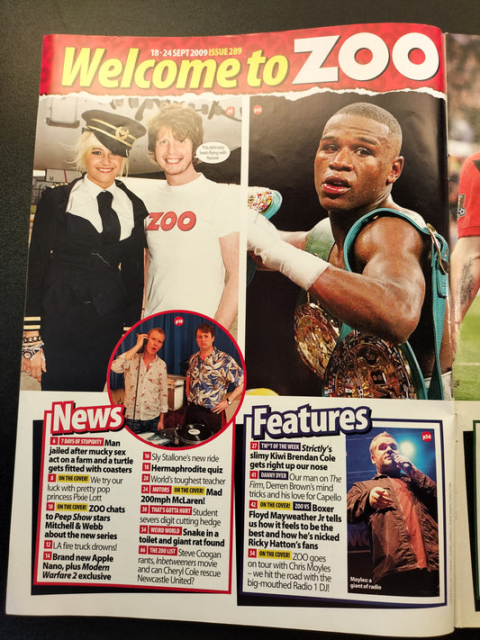 Zoo Magazine 18-24 September 2009 POSTER Sophie Reade Mayweather Rooney SKU 1557