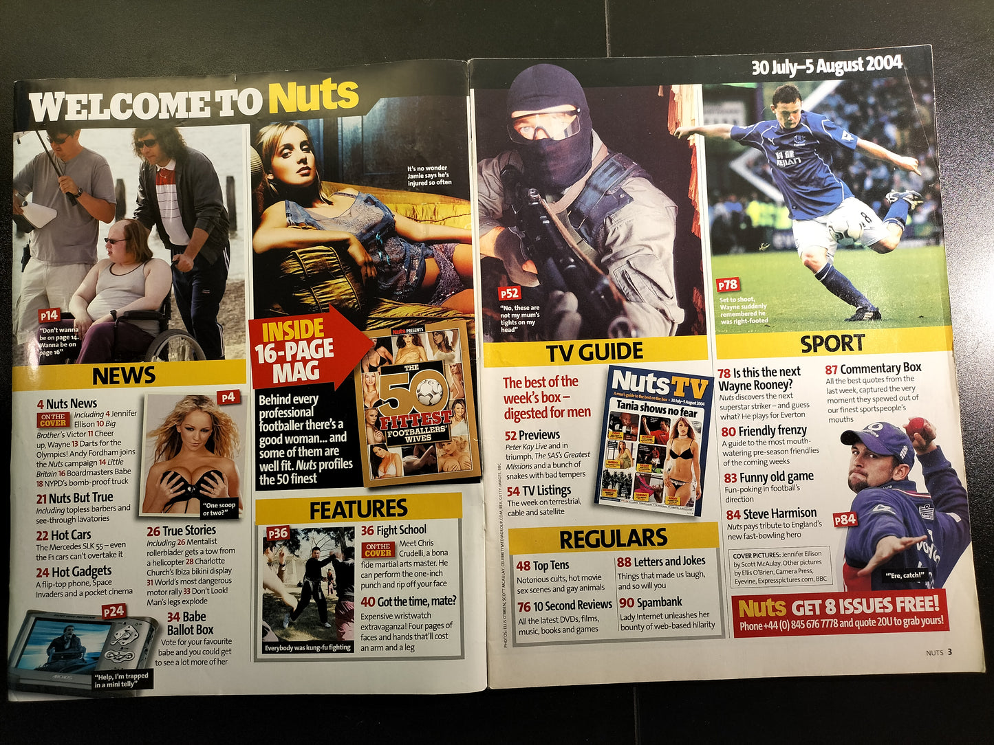 Nuts 30 July 5 August 2004 (638)(Rare) Jennifer Ellison Louise Redknapp