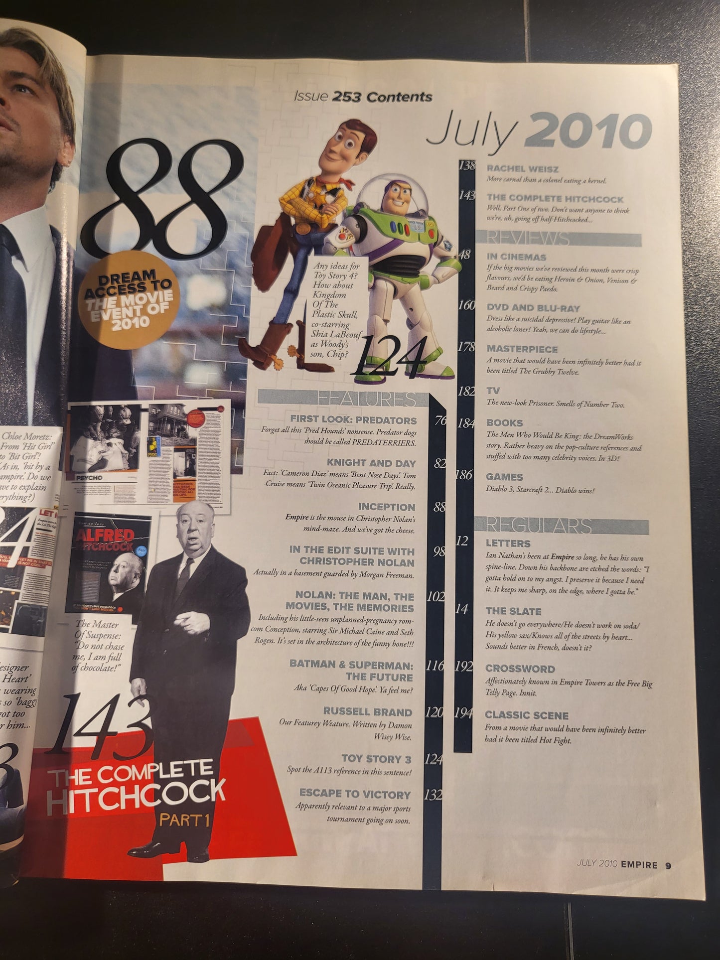 Empire Film Magazine July 2010 (669) Toy Story Leonardo Inception Hitchcock