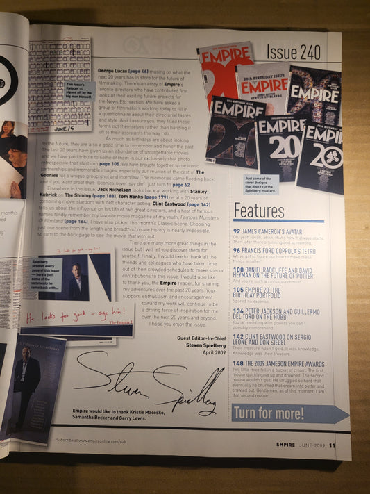 Empire Film Magazine June 2009 (685) 20th Anniversary Edition Steven Spielberg
