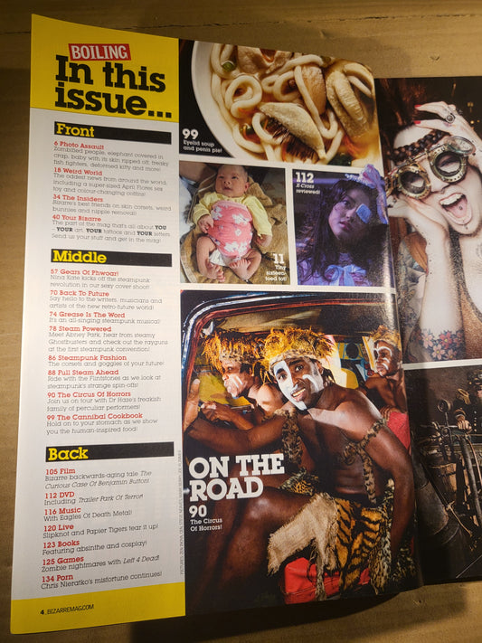 Bizarre Magazine February 2009 (693)(Rare) Abney Park Zombina Mastodon