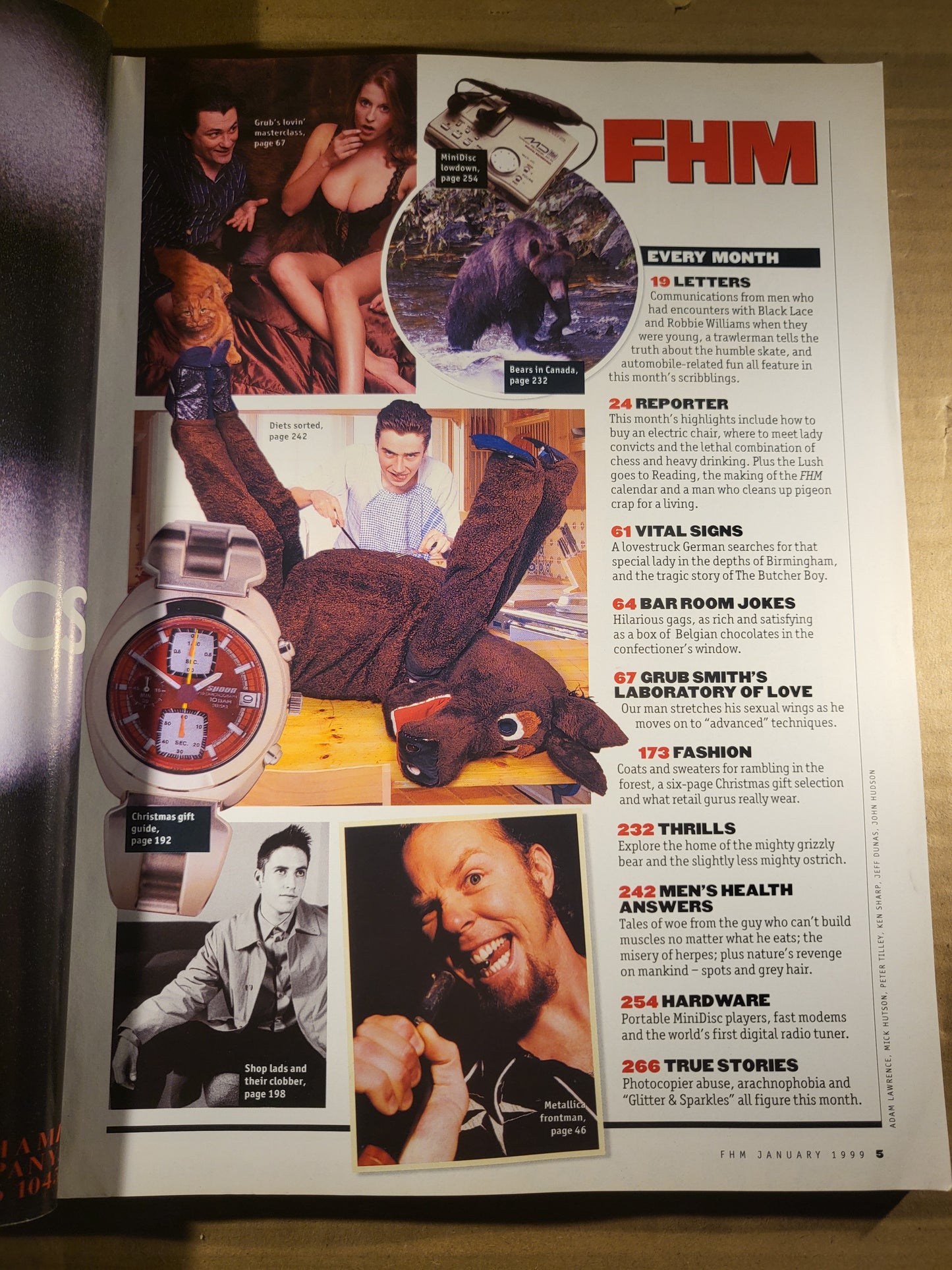 FHM Magazine January 1999 No.108 (Rare)(700) Lisa Faulkner Booze Dave Courtney