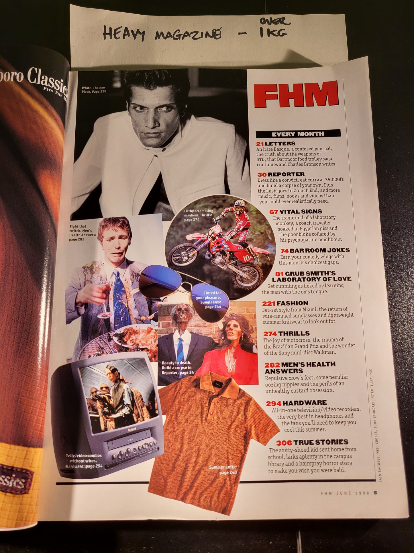 FHM Magazine June 1998 (728)(Rare) Neve Campbell Claire Goose