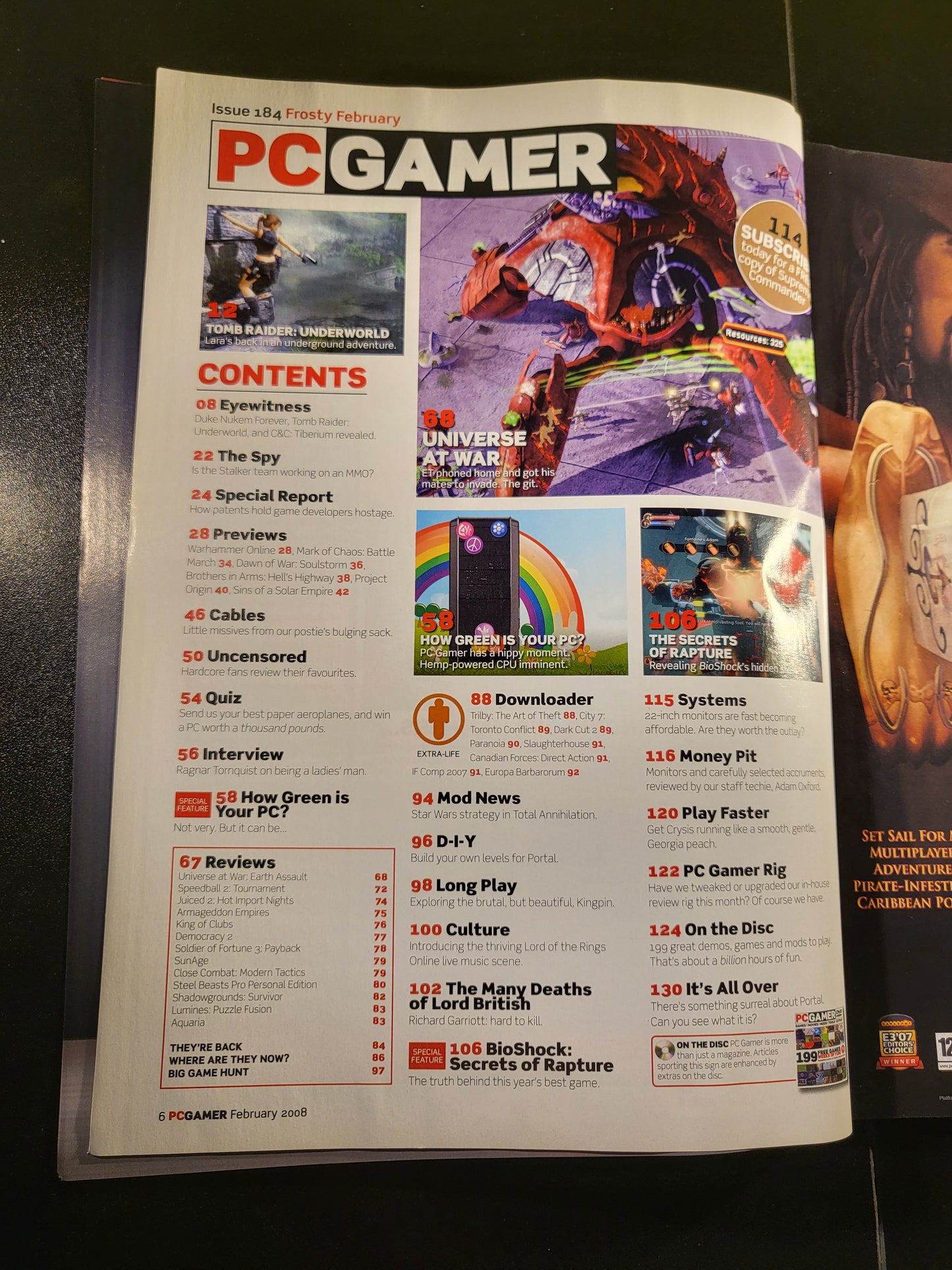 PC GAMER Magazine February 2008 (733) Warhammer Soldier of Fortune SunAge