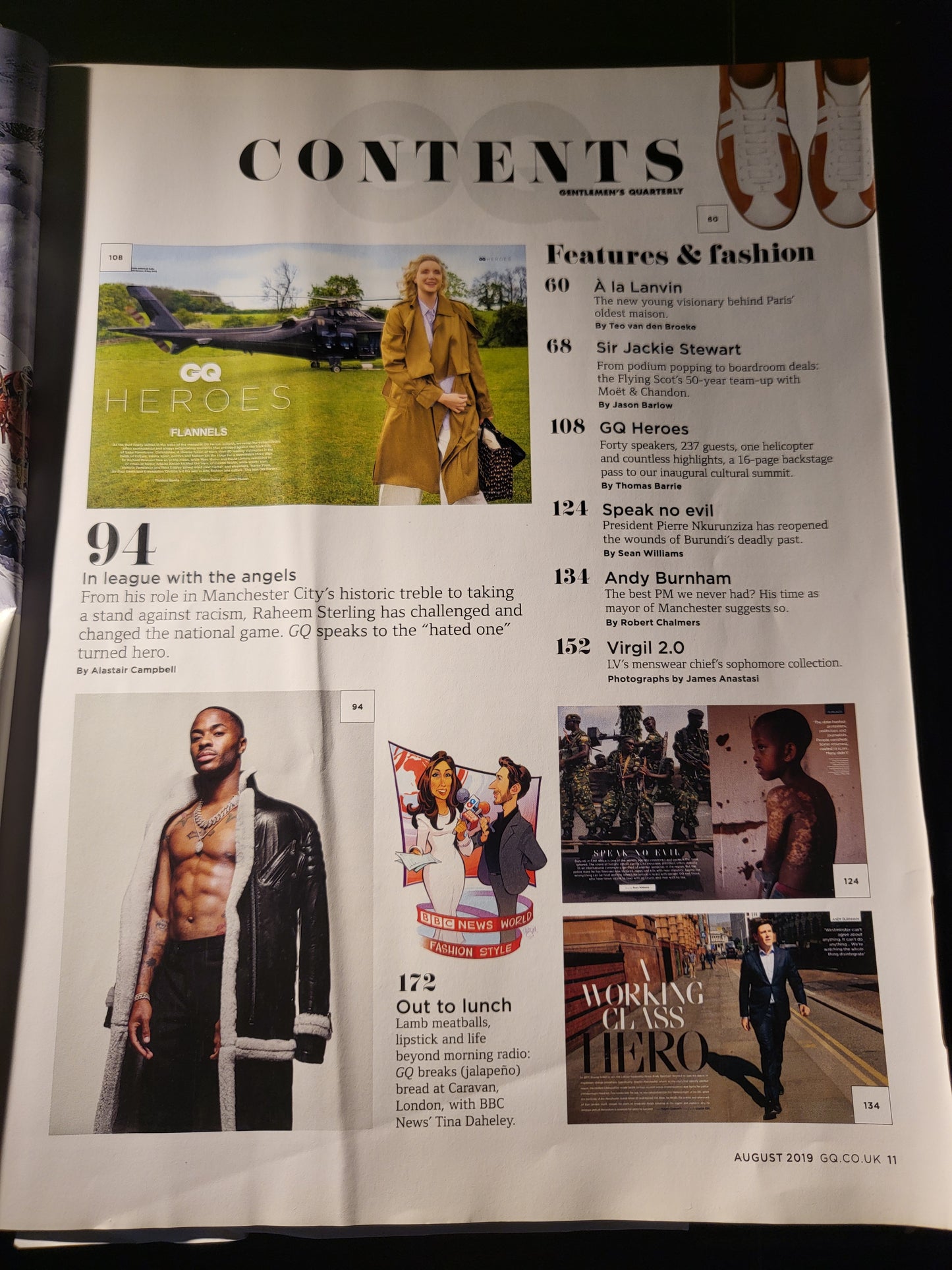 GQ Magazine August 2019 British DAMAGED (739) Raheem Sterling Philip Plein