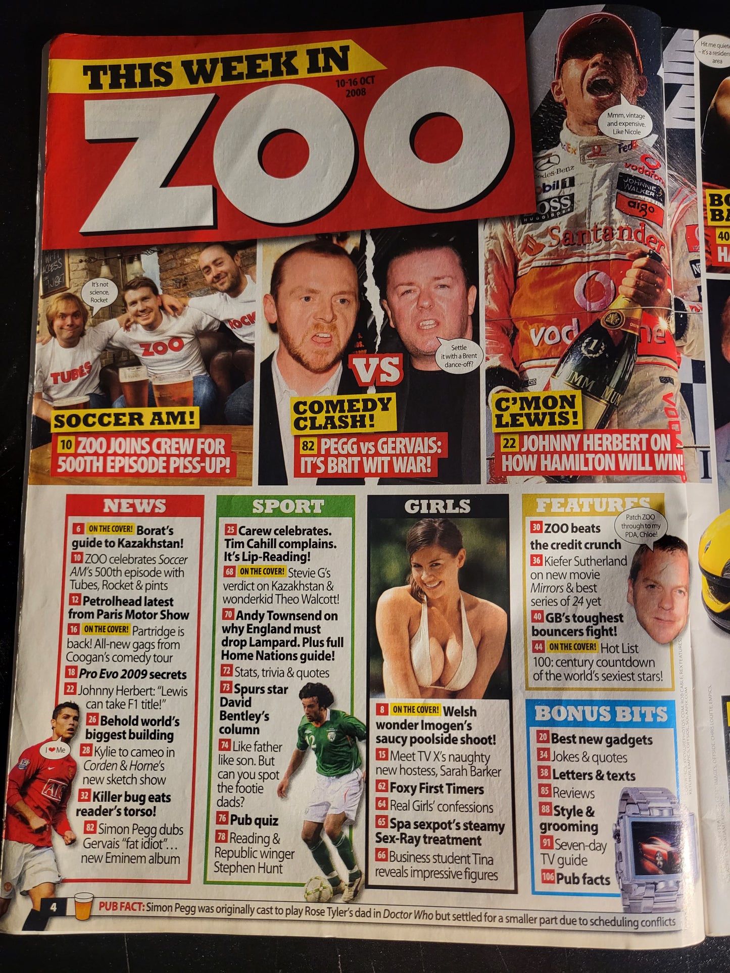 Zoo Magazine 10-16 October 2008 (765) Imogen Thomas "Hot List 100"