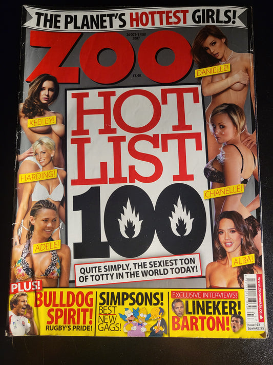 Zoo Magazine 26 Oct-1 Nov 2007 (765) Keeley Harding Alba Emily Scott POSTER