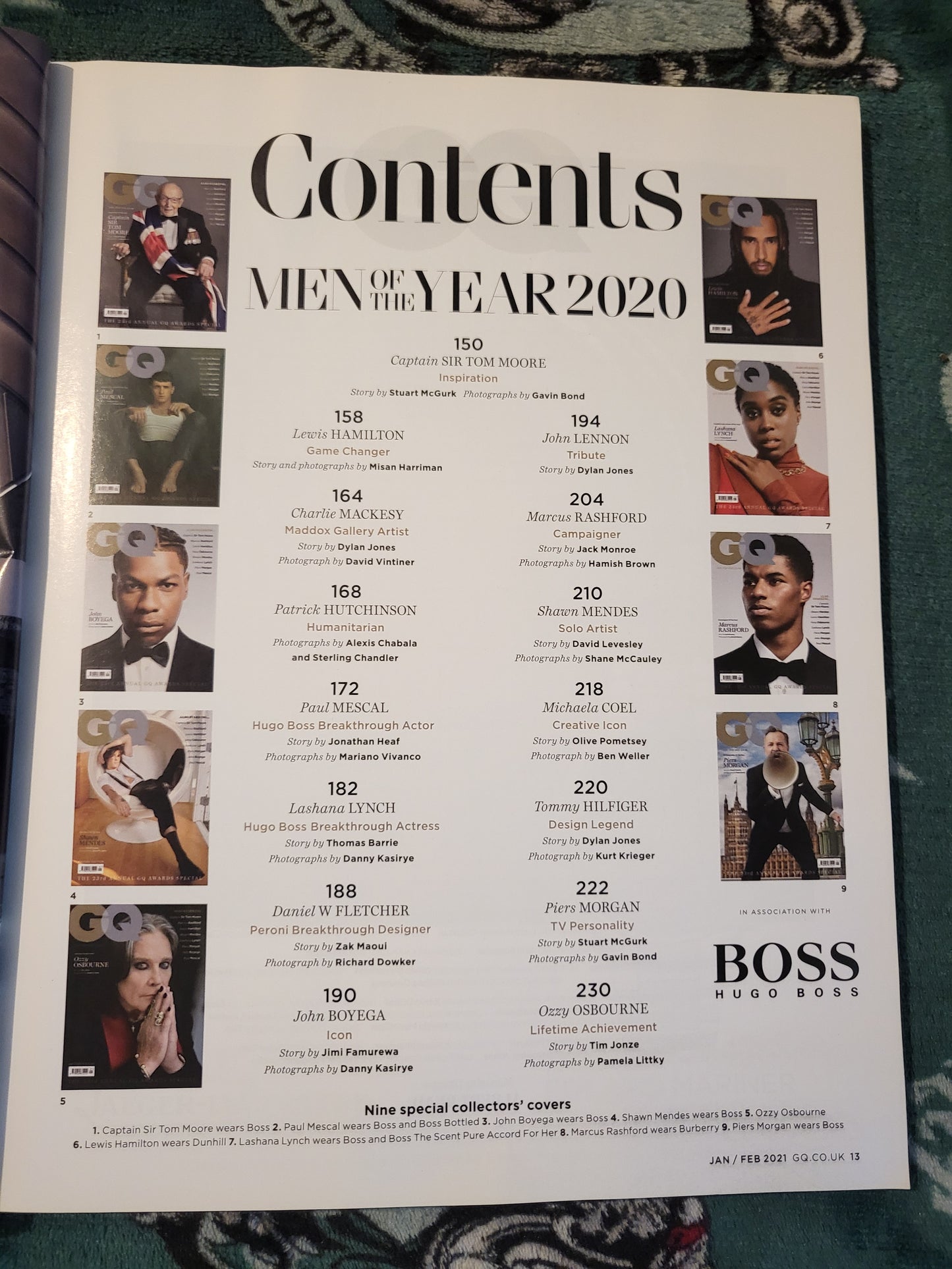GQ Magazine Jan/Feb 2021 British (798) Piers Morgan Sir Tom Moore Ozzy Osbourne
