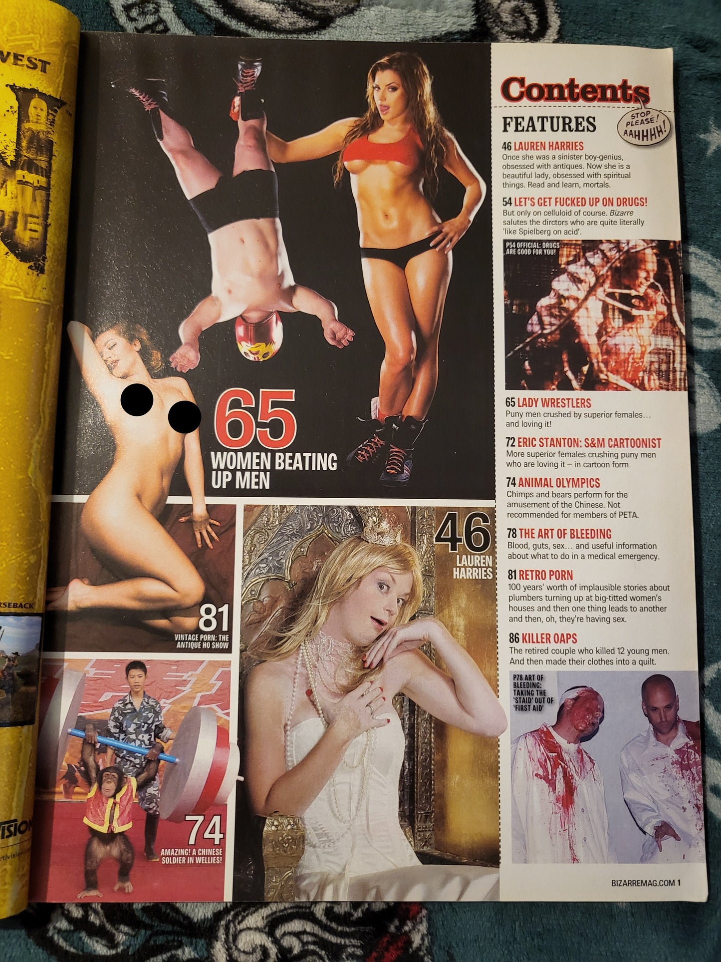 Bizarre Magazine December 2005 (799) Women Wrestlers Lauren Harries Sunny Lane