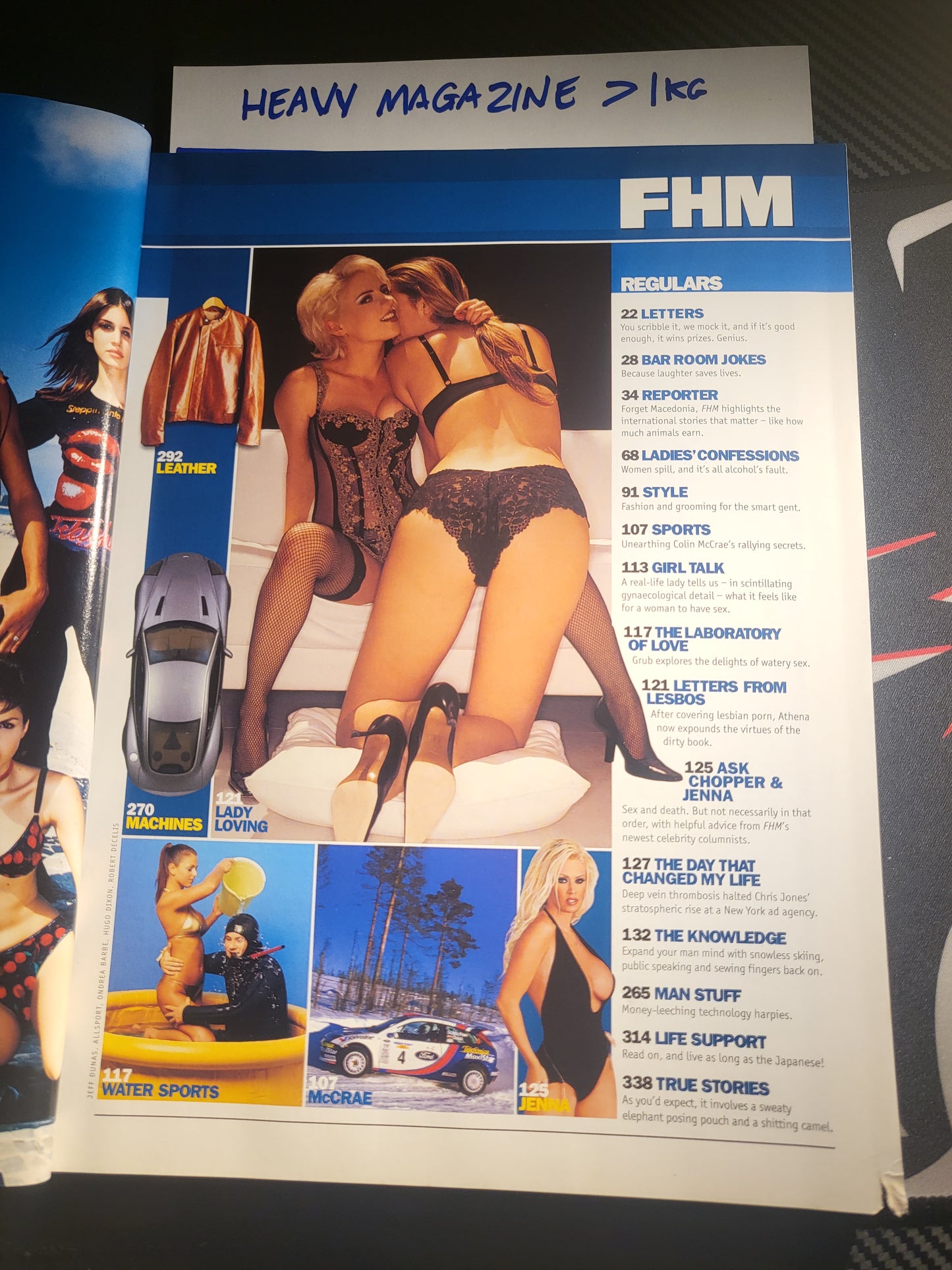 FHM Magazine November 2001 (874) Caprice Abbie Westwood Sarah Manners Tara Reid