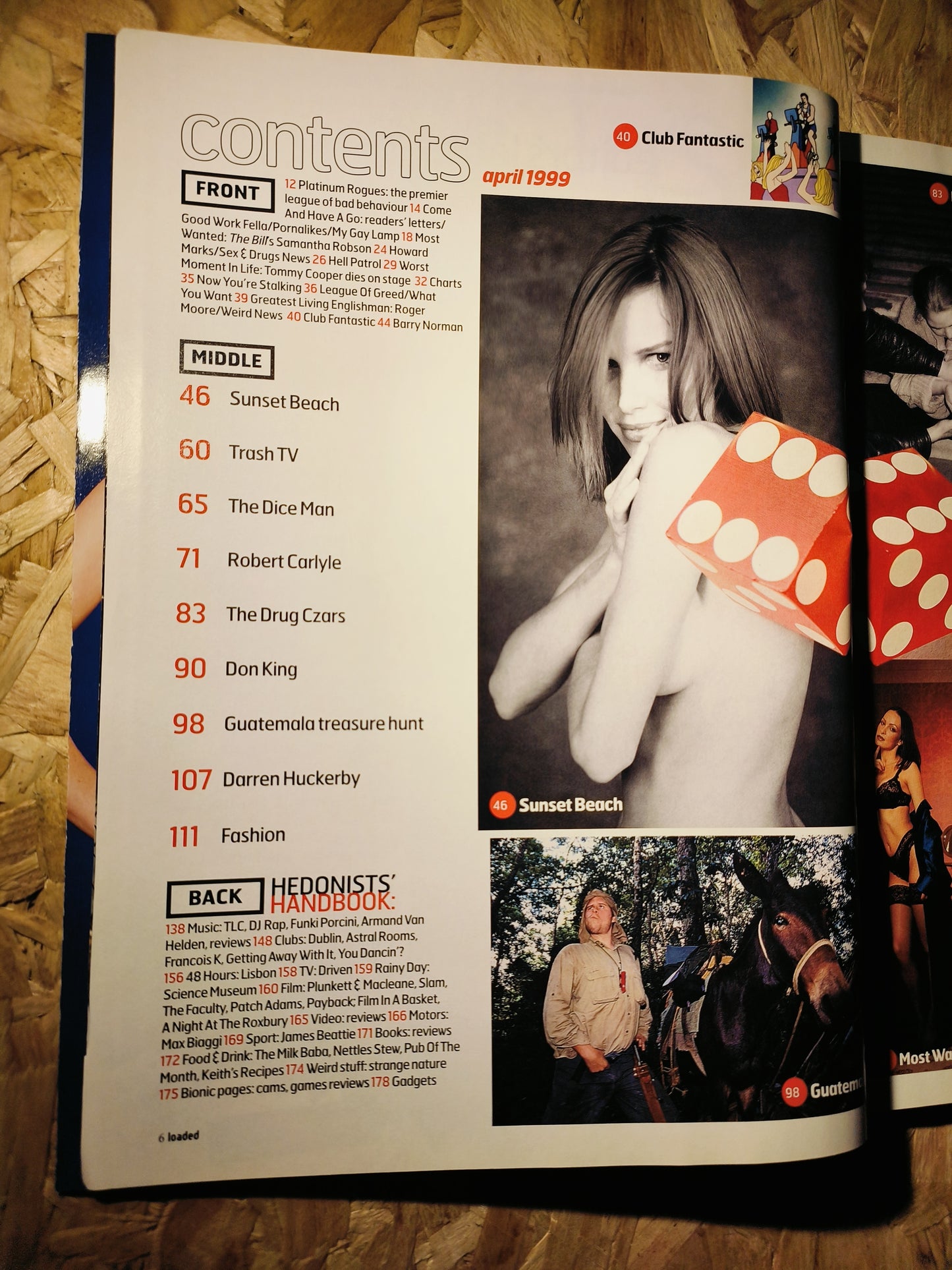 Loaded Magazine April 1999 (896) Sarah Matravers POSTER Sunset Beach
