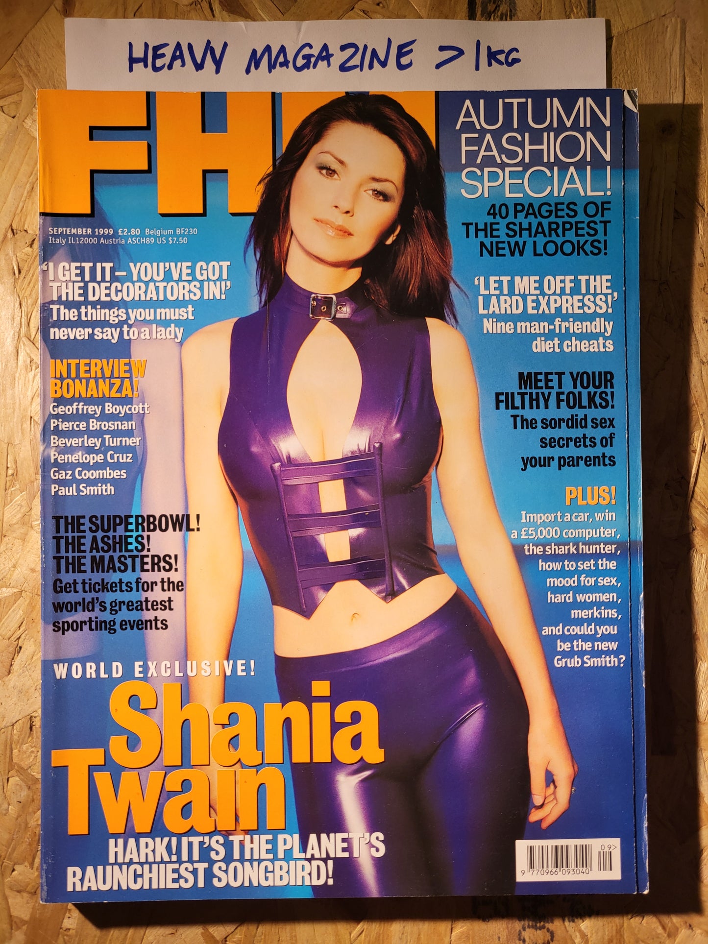 FHM Magazine September 1999 (901) Shania Twain Penelope Cruz Jaime Pressly