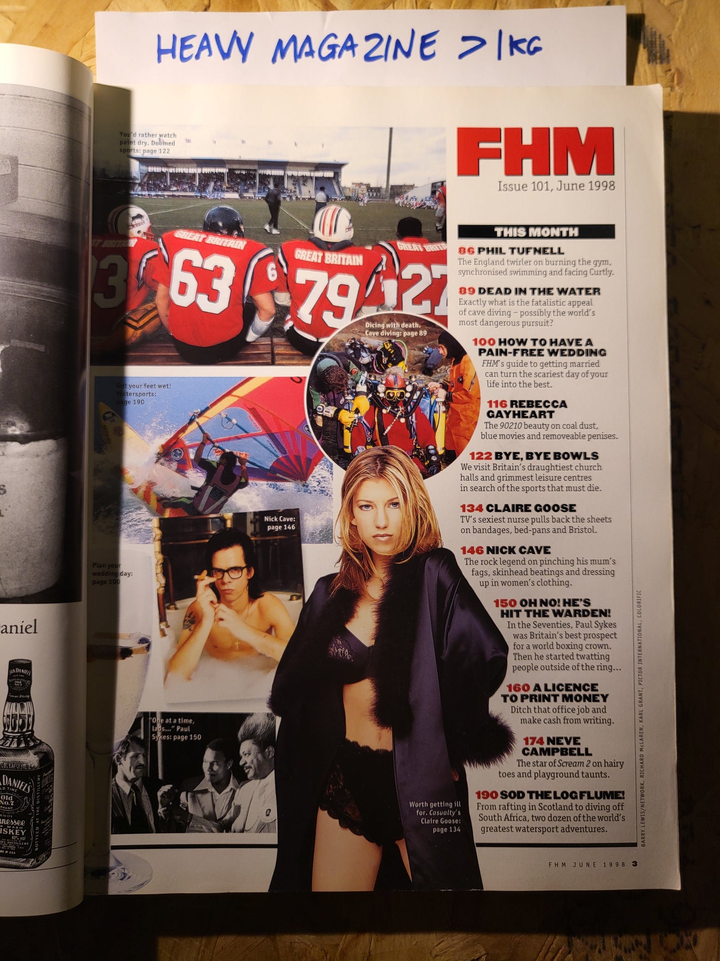 FHM Magazine June 1998 (915)(Rare) Neve Campbell Claire Goose