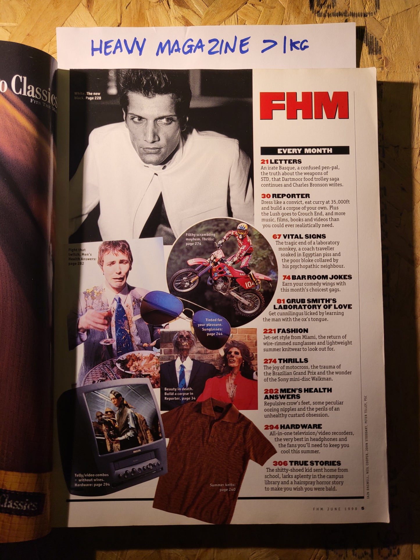 FHM Magazine June 1998 (915)(Rare) Neve Campbell Claire Goose