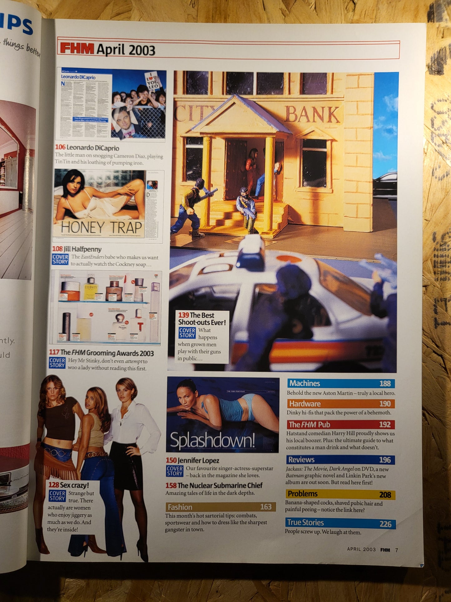 FHM Magazine April 2003 Jennifer Lopez Christina Aguilera Holly Valance