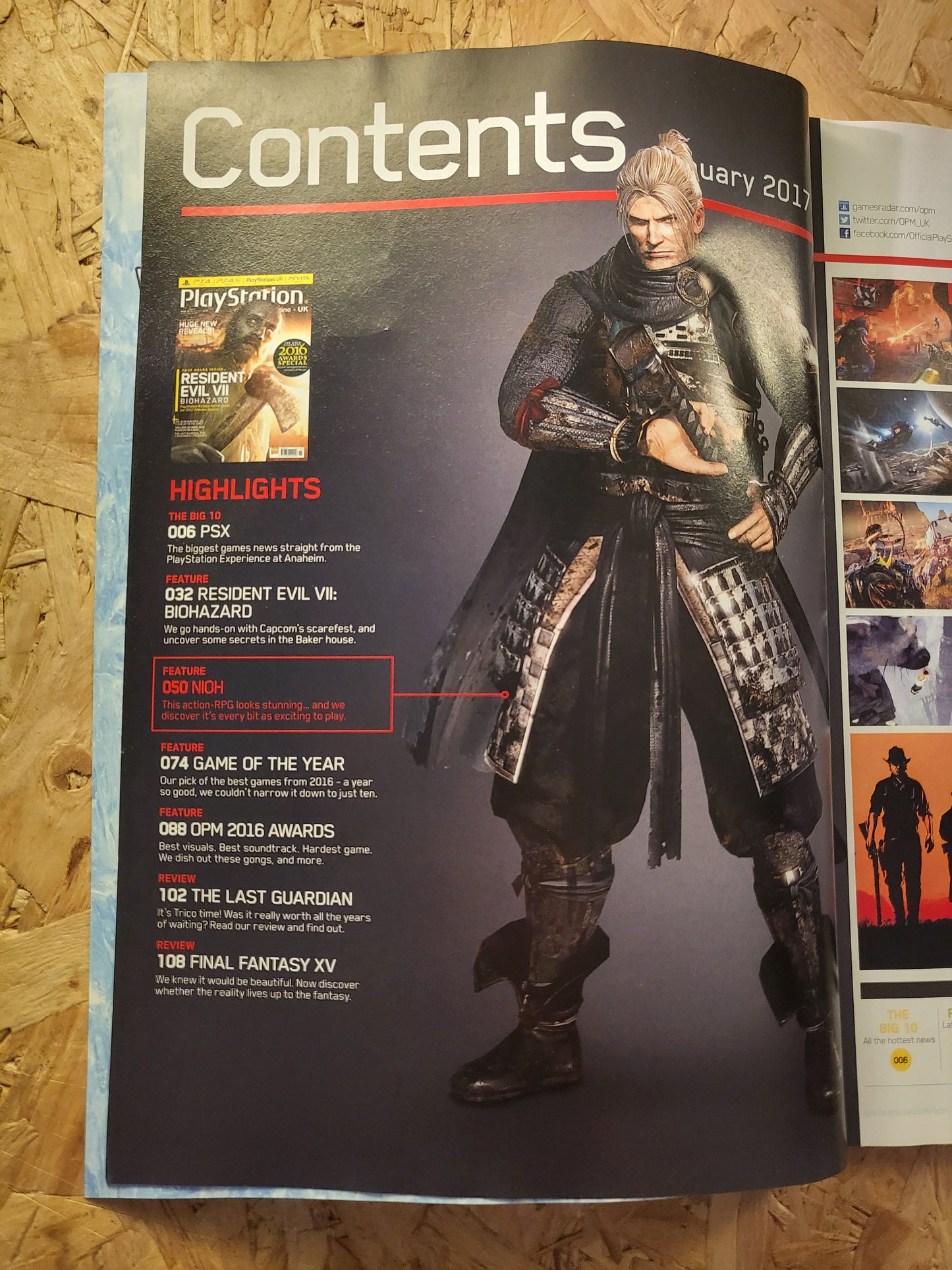 PlayStation Official Magazine January 2017 UK 131 (936) PSX Resident Evil Final Fantasy