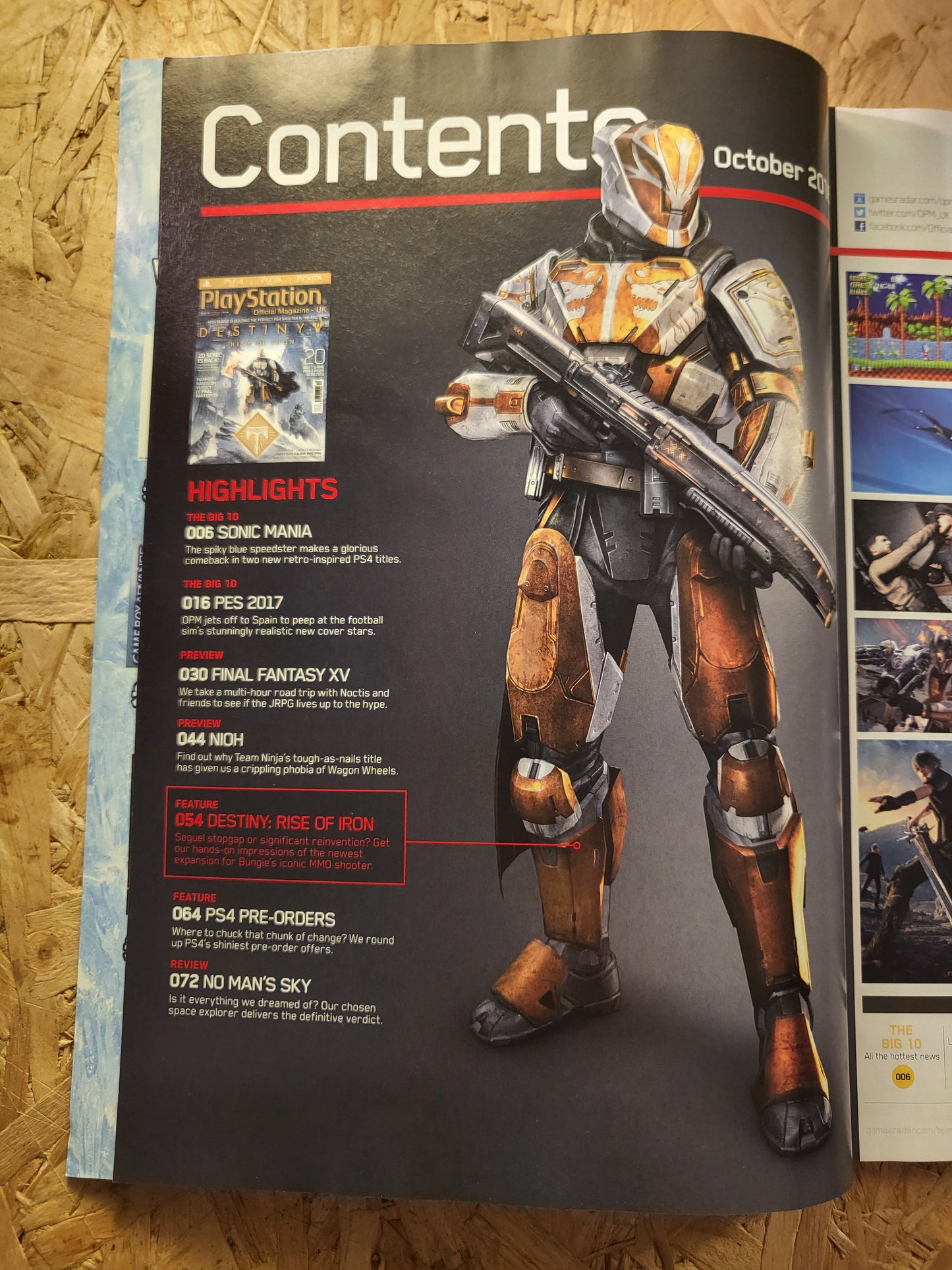PlayStation Official Magazine October 2016 UK 127 (936) Destiny Sonic Mania Final Fantasy