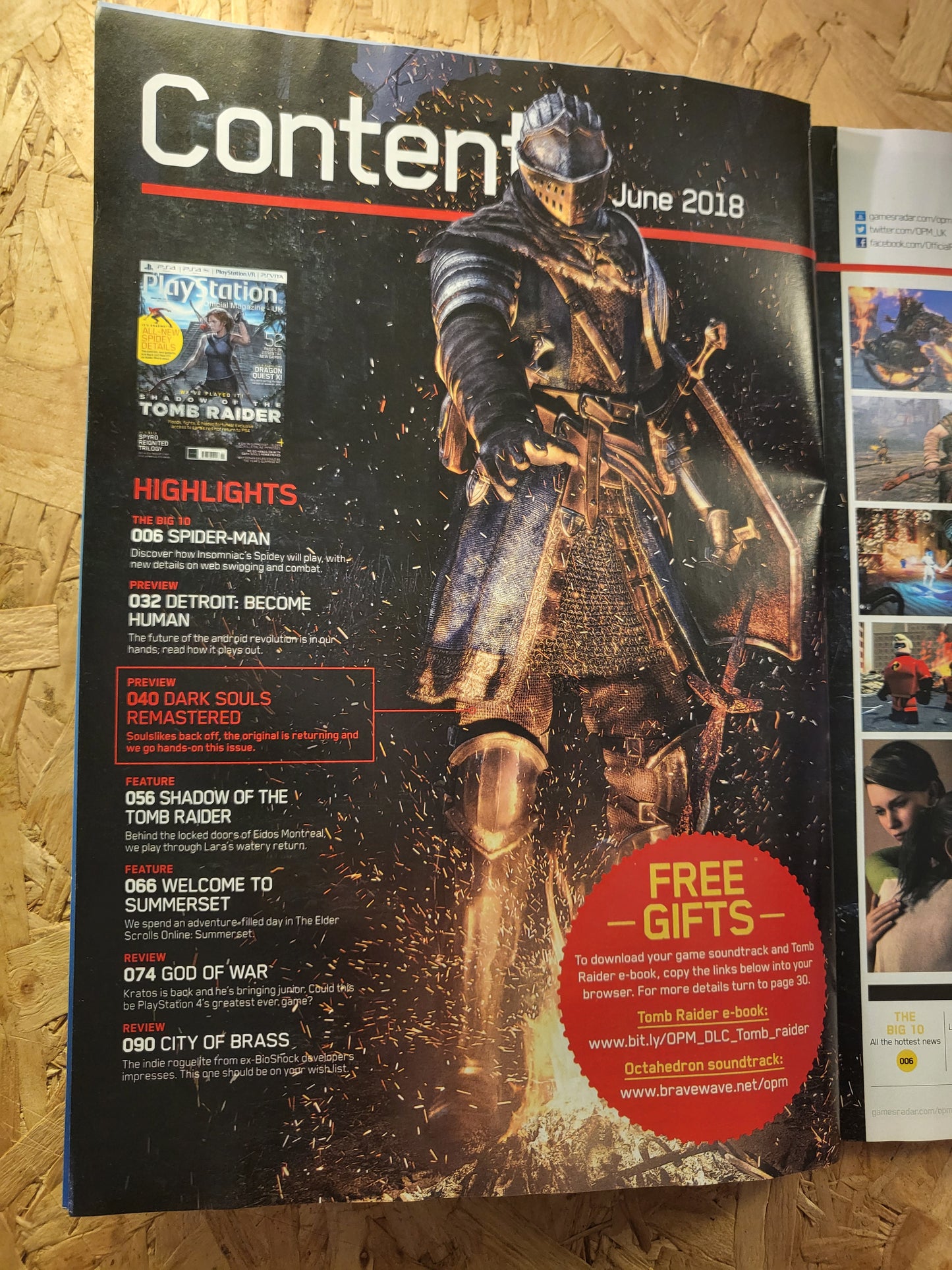 PlayStation Official Magazine June 2018 UK 149 (936) Tomb Raider Spider-Man Dark Souls