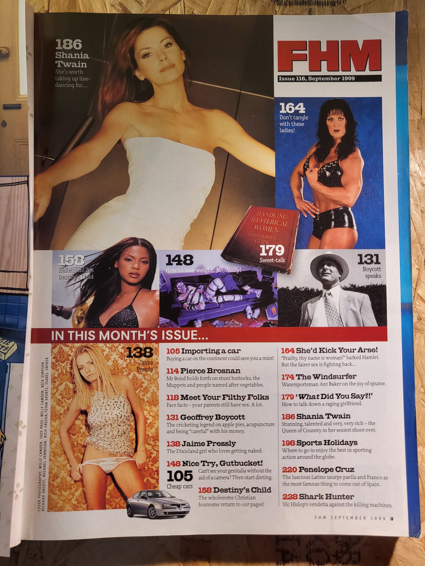 FHM Magazine September 1999 (940) Shania Twain Penelope Cruz Jaime Pressly