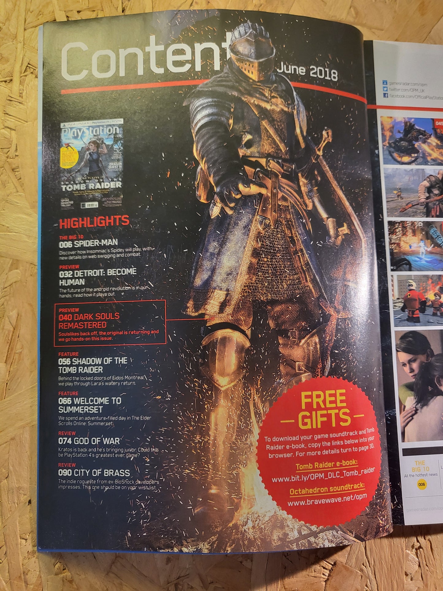 PlayStation Official Magazine June 2018 UK 149 (941) Tomb Raider Spider-Man Dark Souls