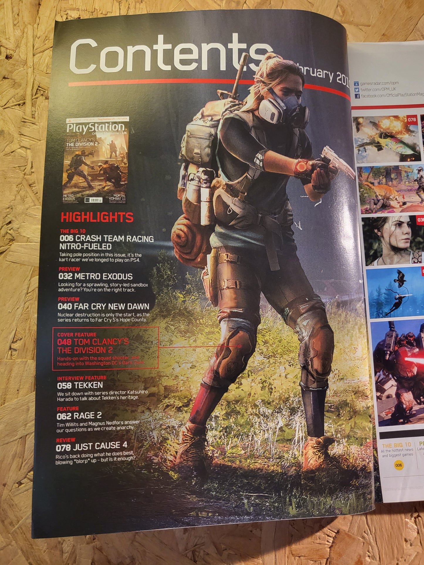 PlayStation Official Magazine February 2019 UK 158 (941) Tom Clancy The Division Metro Exodus