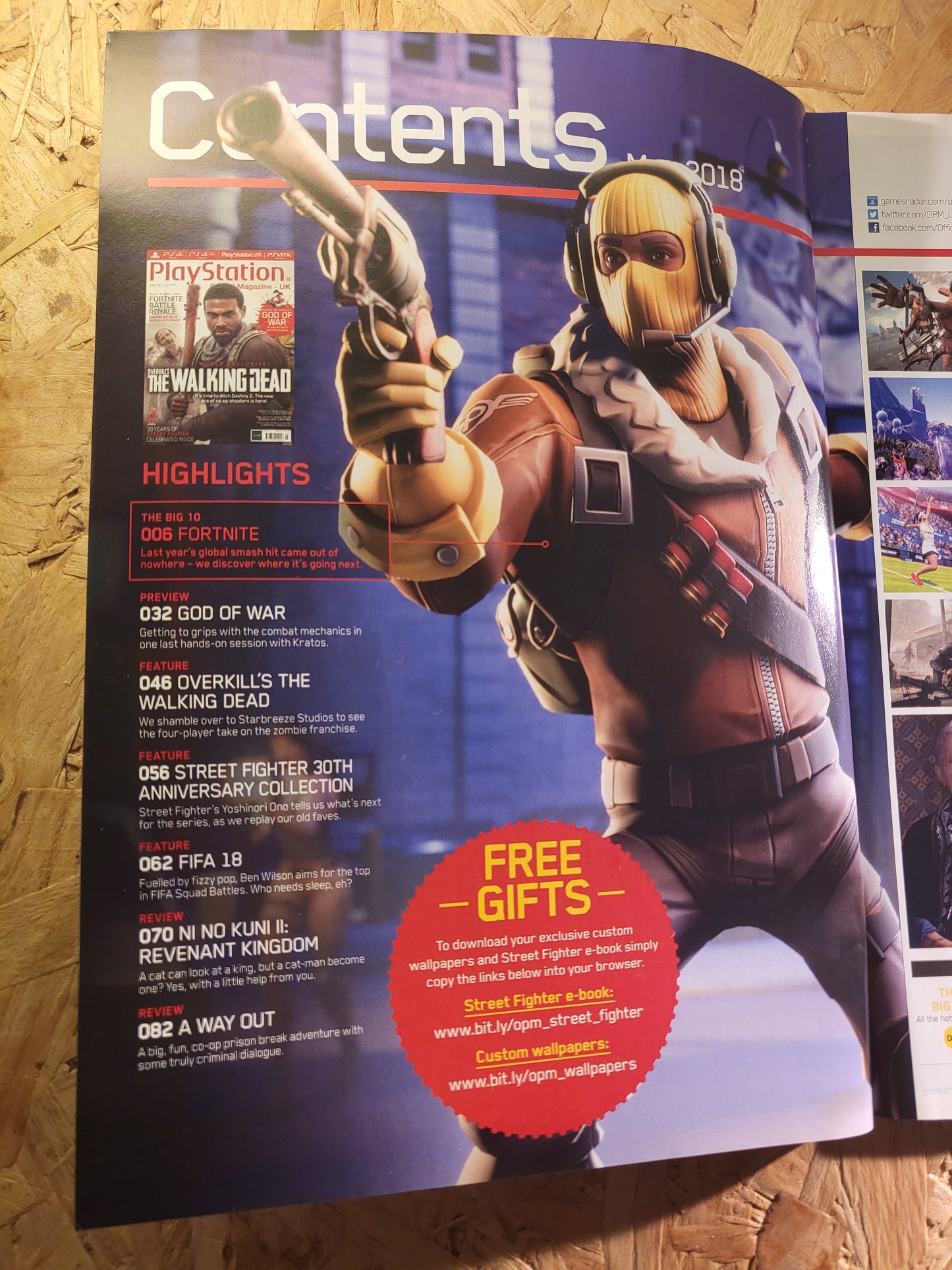PlayStation Official Magazine May 2018 UK 148 (942) The Walking Dead God of War Fortnite