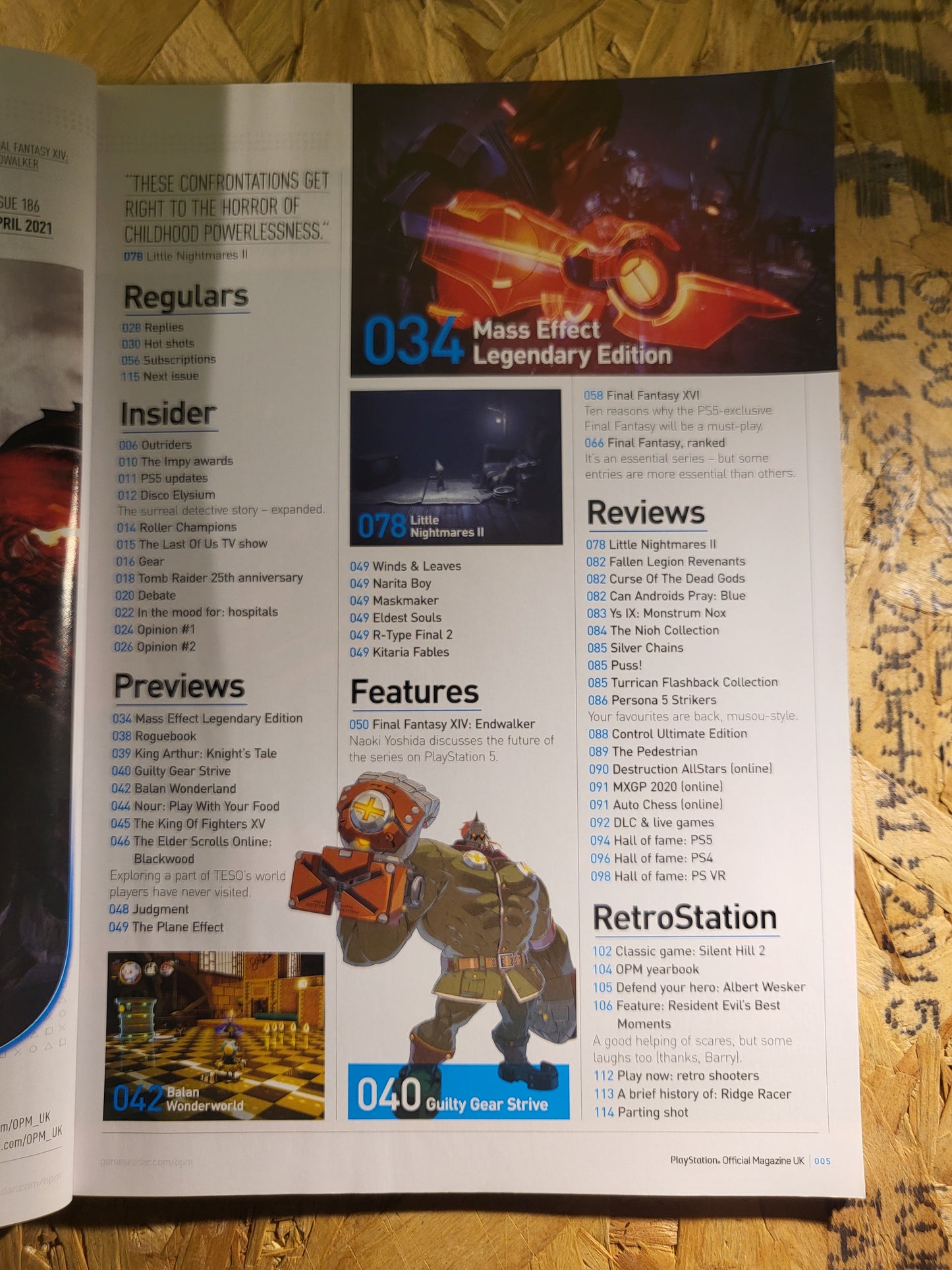 PlayStation Official Magazine April 2021 UK 186 (942) Final Fantasy Subscriber Persona 5