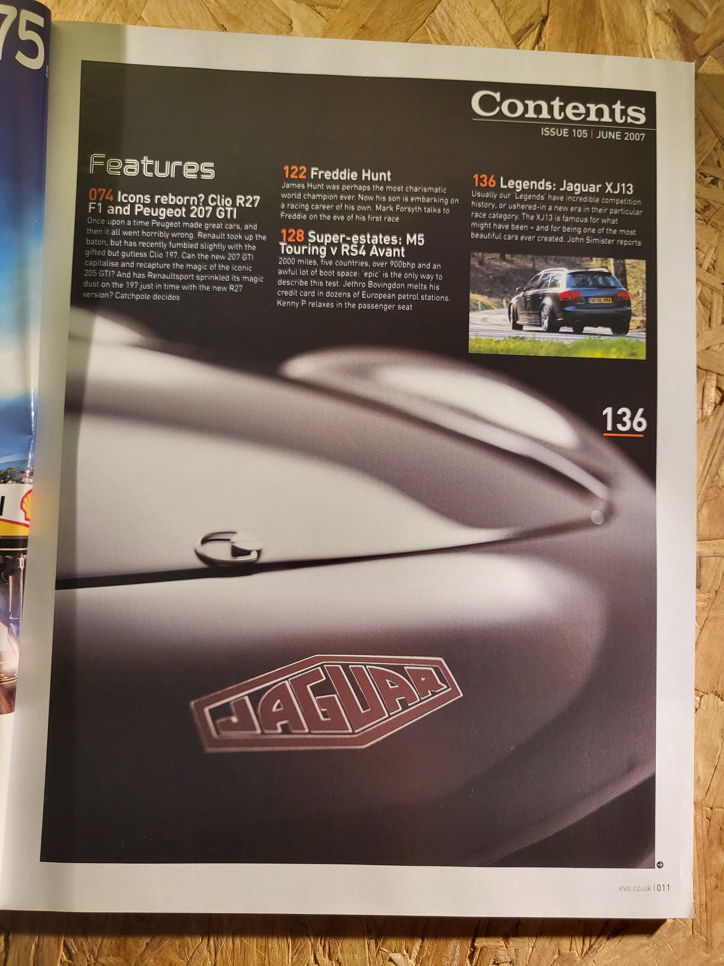 EVO Magazine June 2007 #105 (945) Jaguar XJ13 RS4 Avant Clio R27 Road & Track Car of the Year