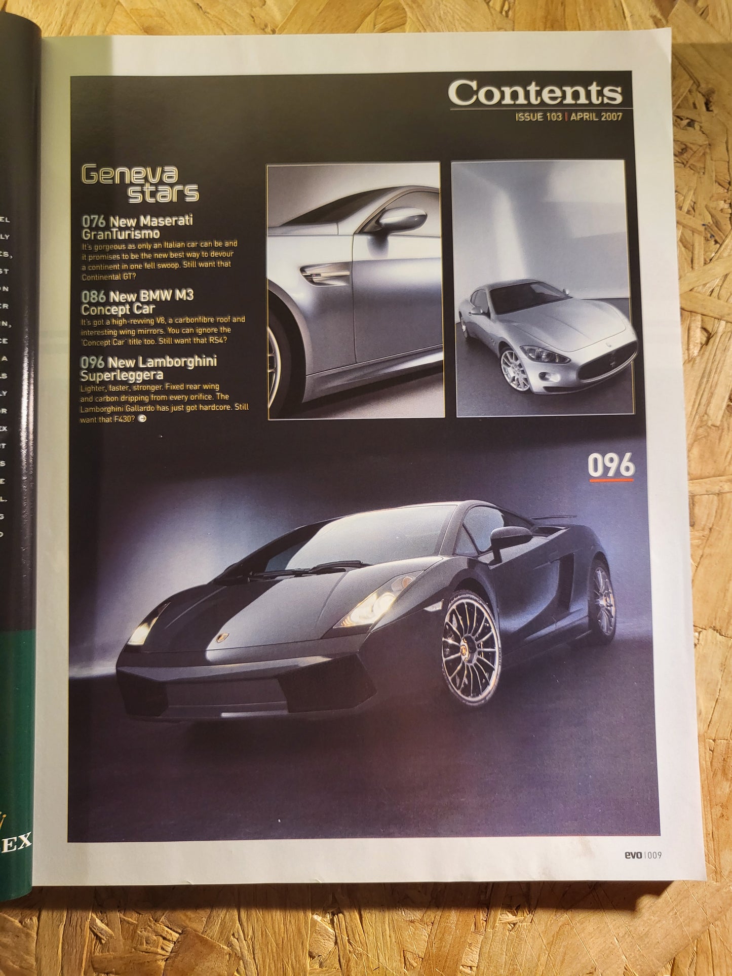 EVO Magazine April 2007 #103 (945) Maserati Granturismo BMW M3 Lamborghini Superleggera