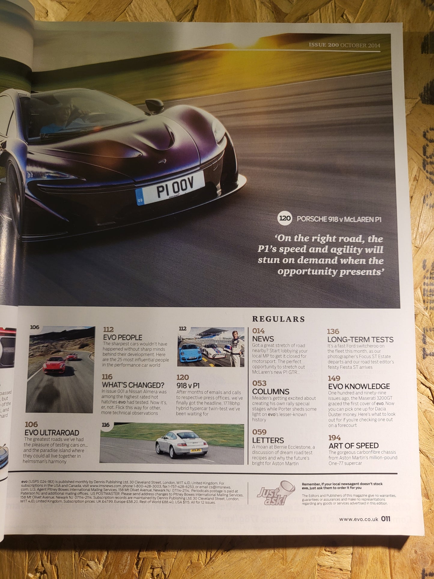 EVO Magazine October 2014 #200 (945) Zonda VW Scirocco Bentley Continental