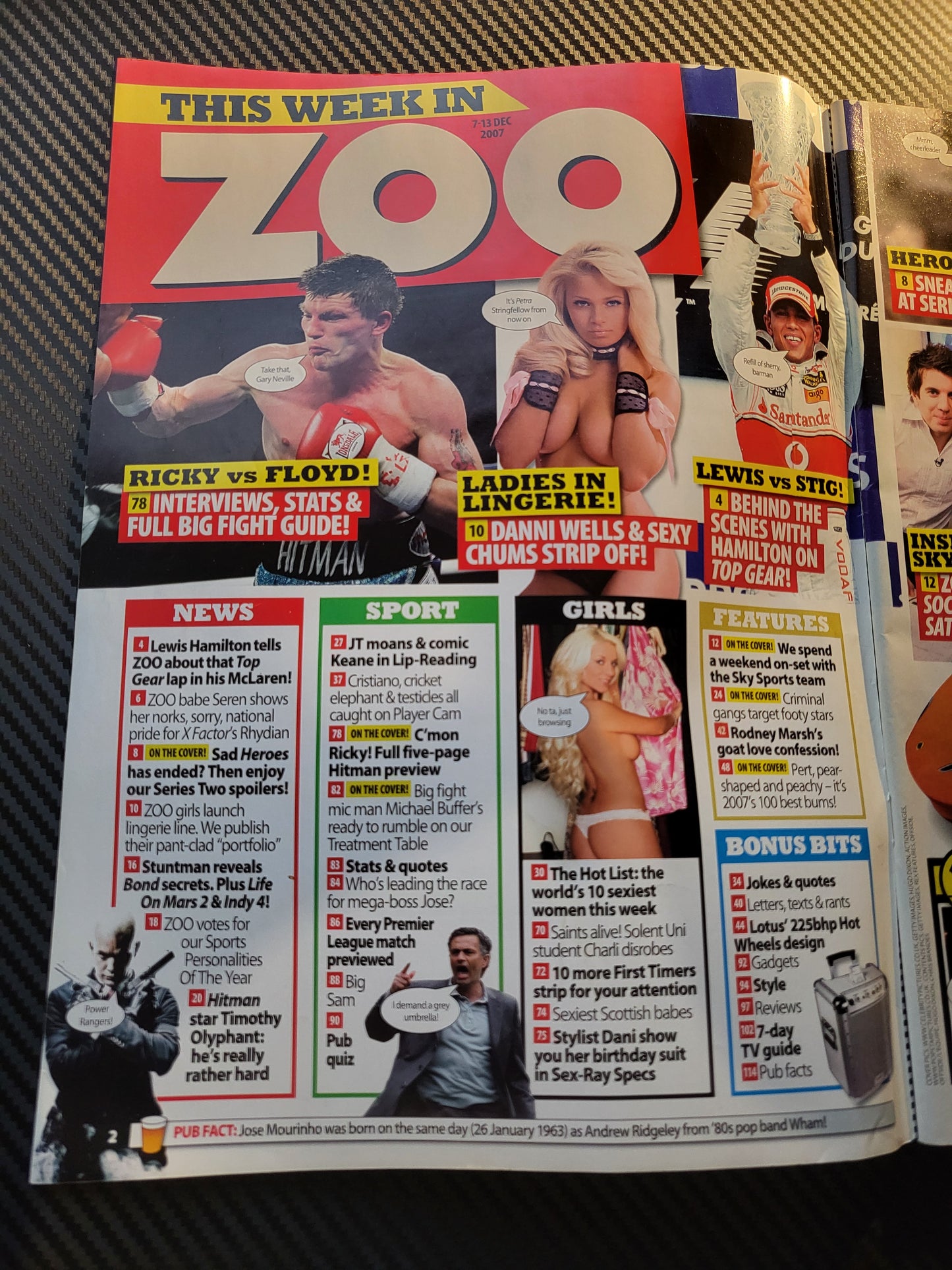 Zoo Magazine 7-13 December 2007 (954) Sam Cooke POSTER Danni Wells