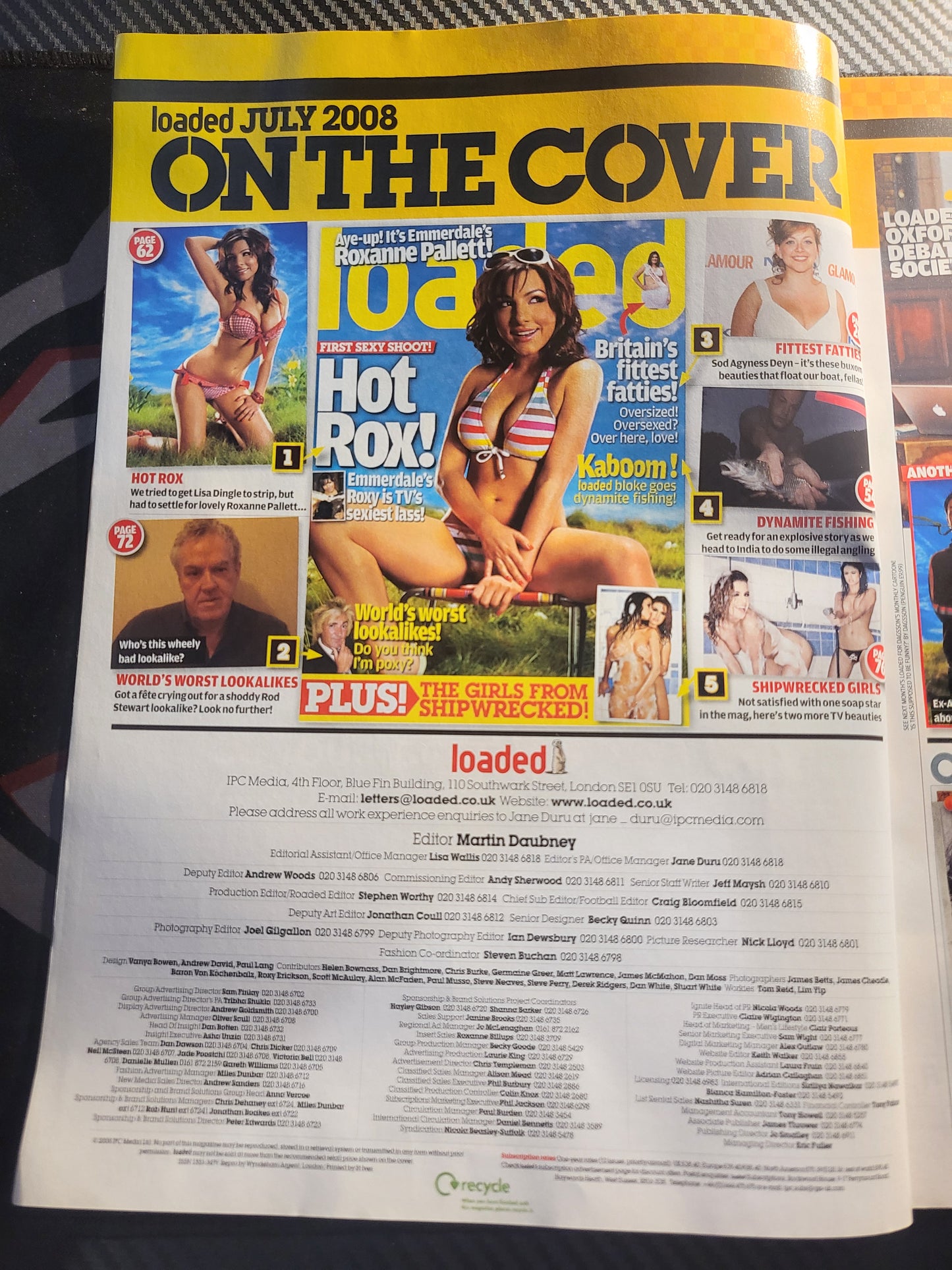 Loaded Magazine July 2008 (960)(RARE) Roxanne Pallett Charlotte Jackson Lindsey Strutt