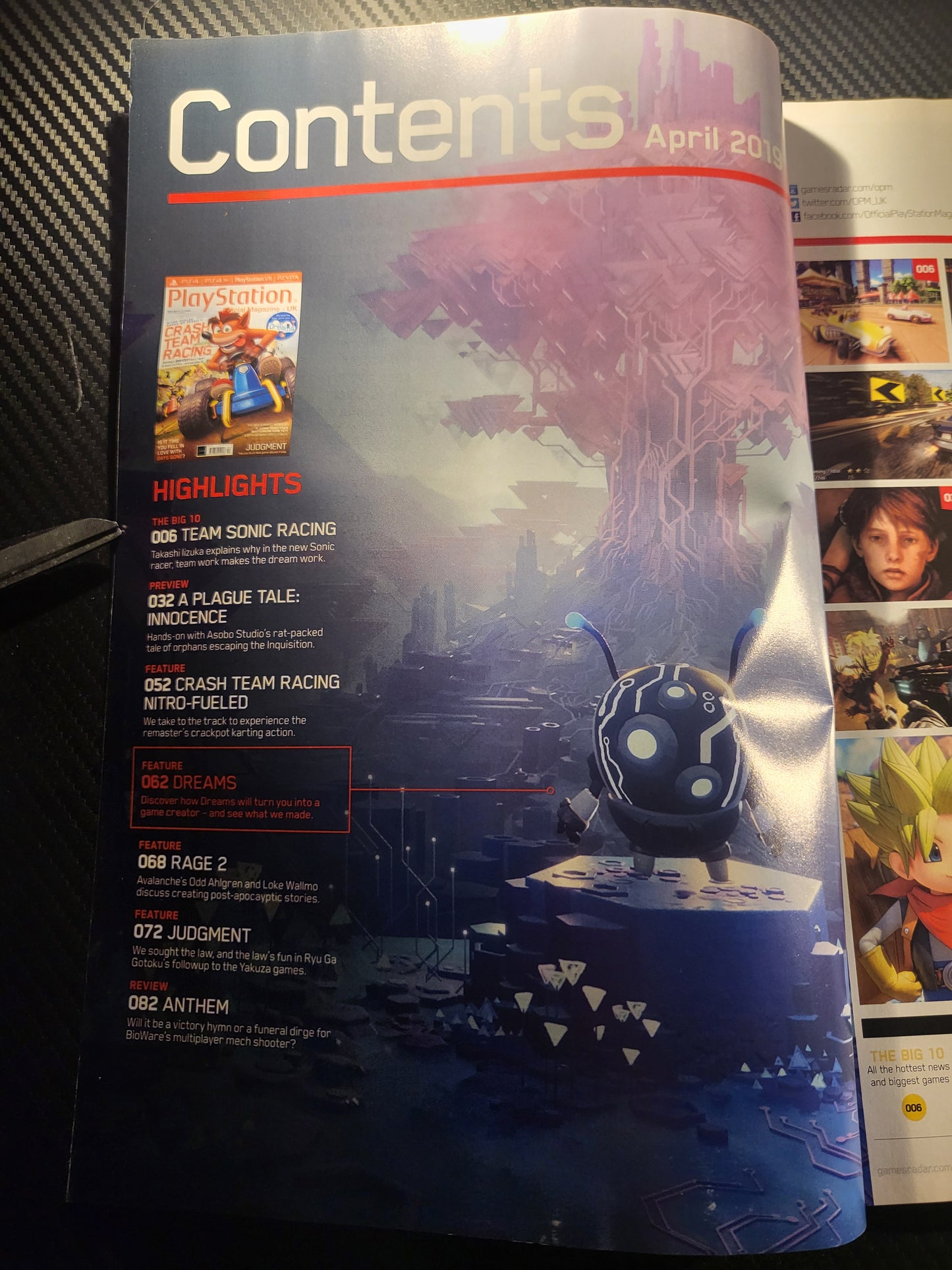 PlayStation Official Magazine April 2019 UK 160 (968) Crash Bandicoot Rage 2 Sonic