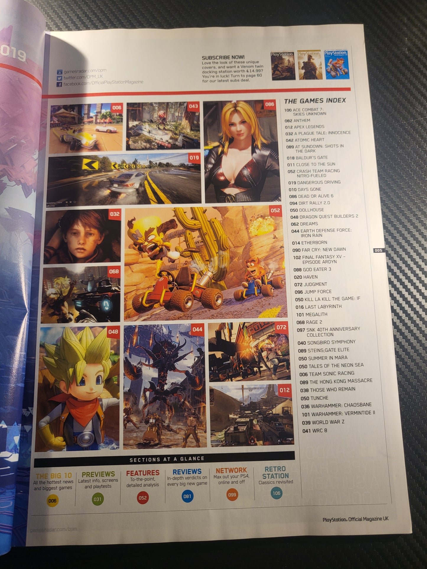 PlayStation Official Magazine April 2019 UK 160 (968) Crash Bandicoot Rage 2 Sonic